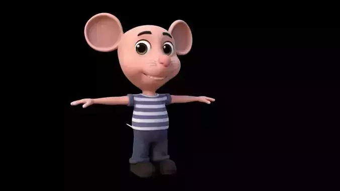 Mouse Moosa Male 3D Model