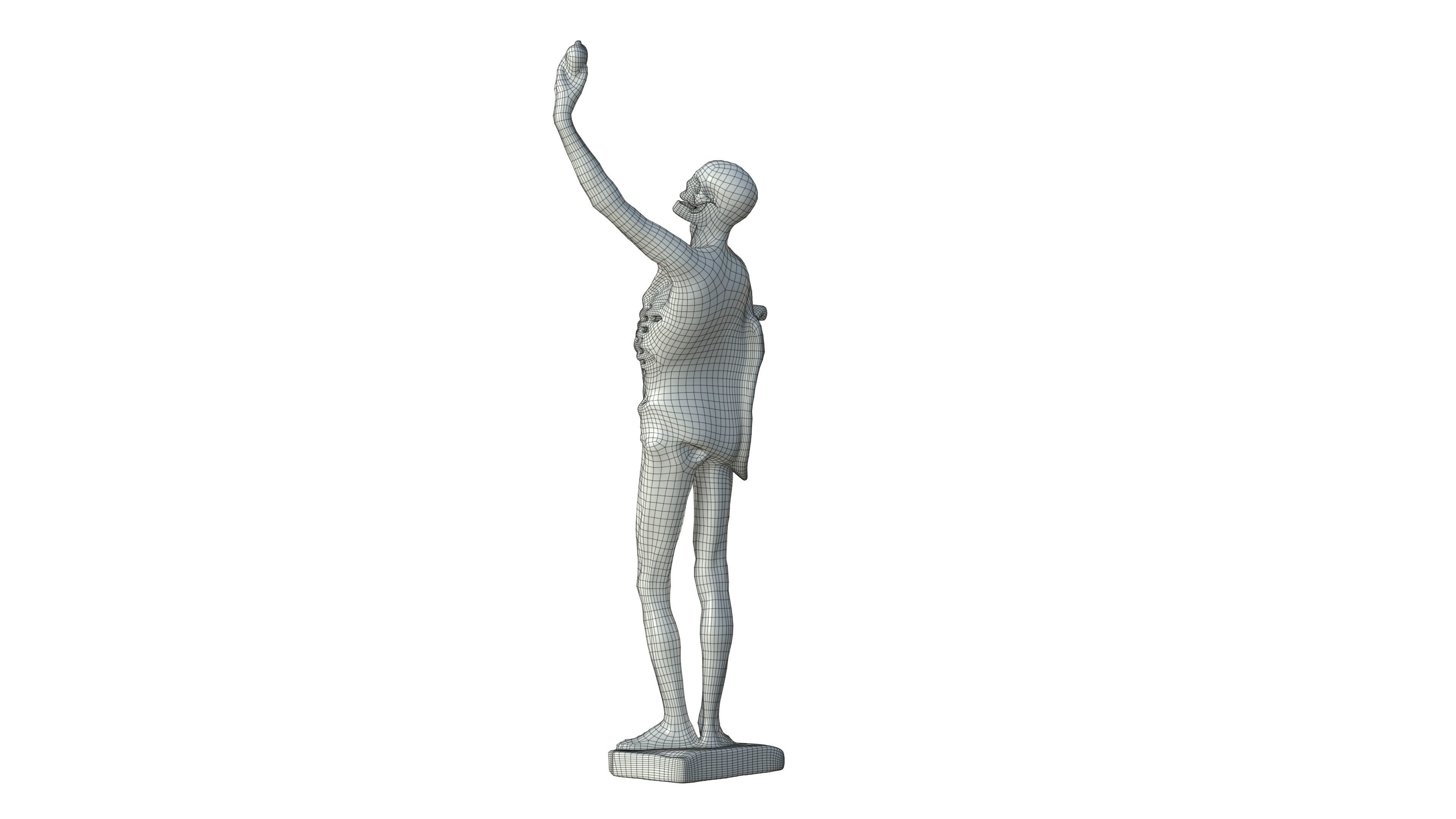 Statue 01 Low-poly 3D model_32