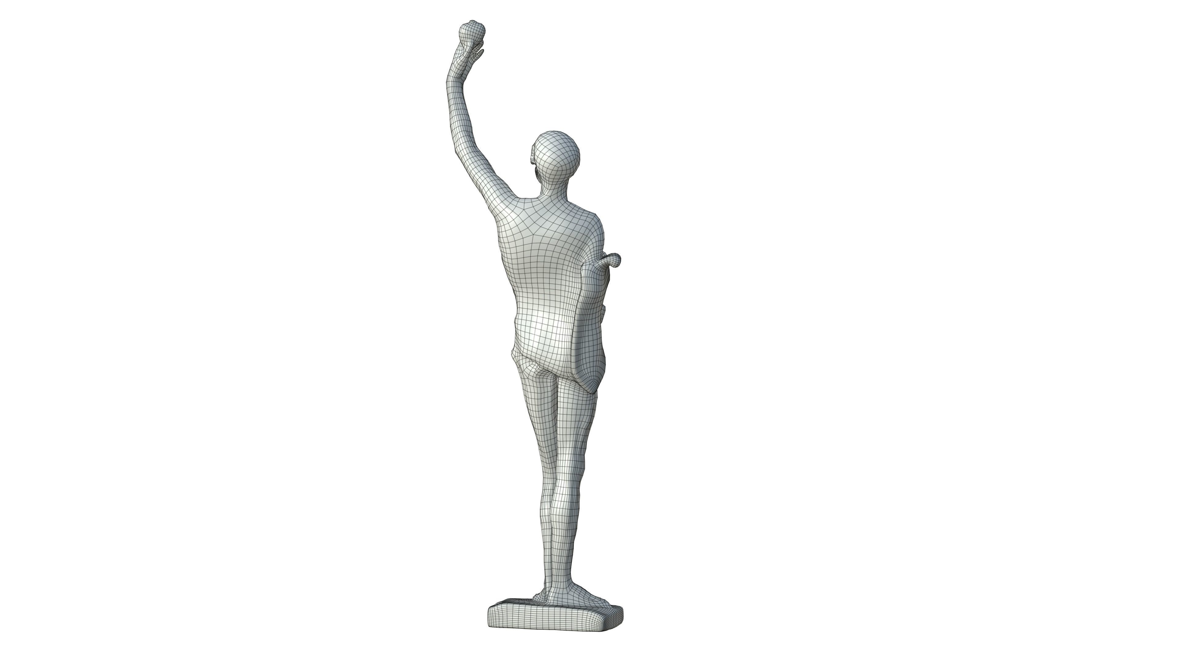 Statue 01 Low-poly 3D model_29