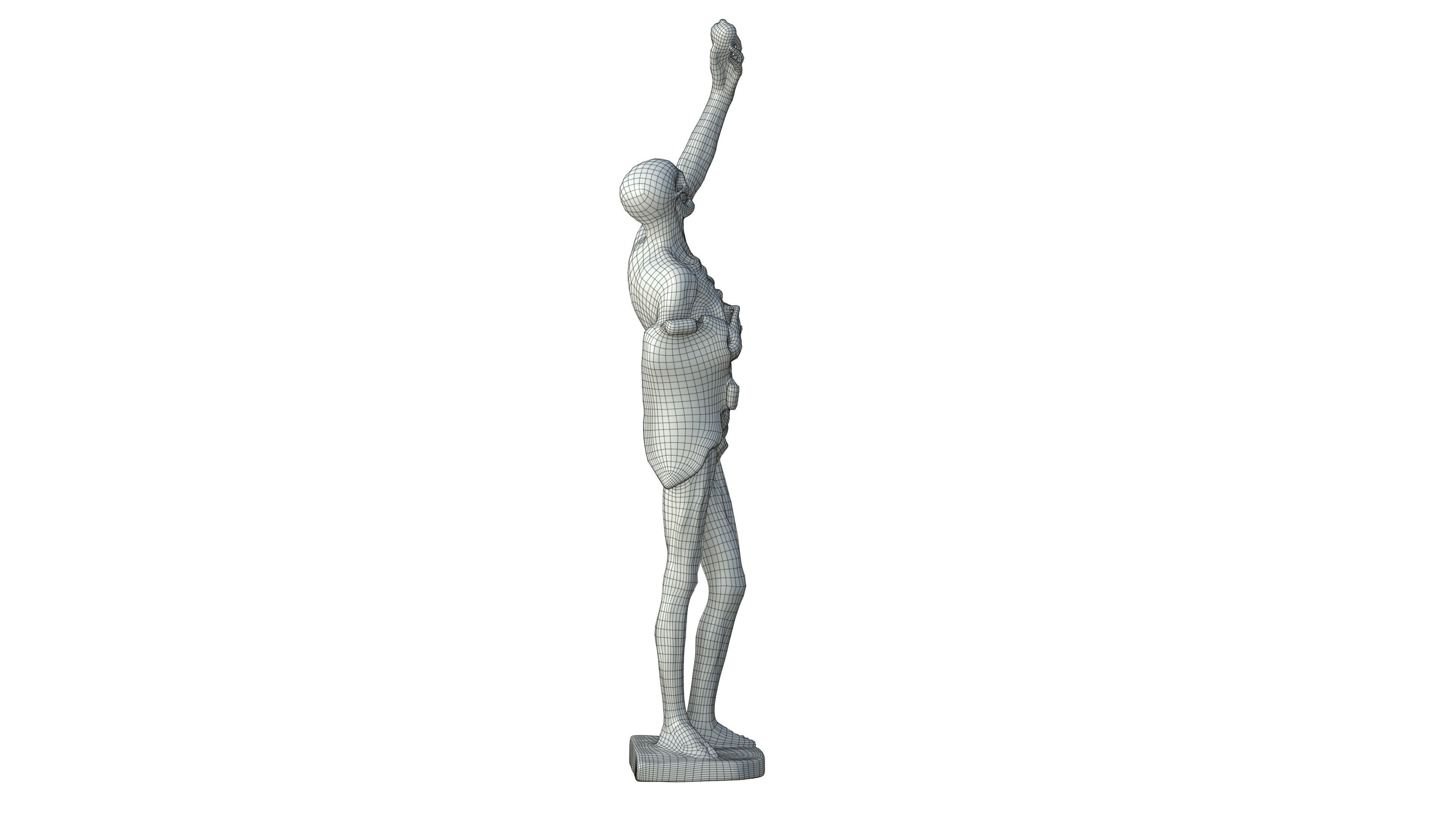 Statue 01 Low-poly 3D model_26