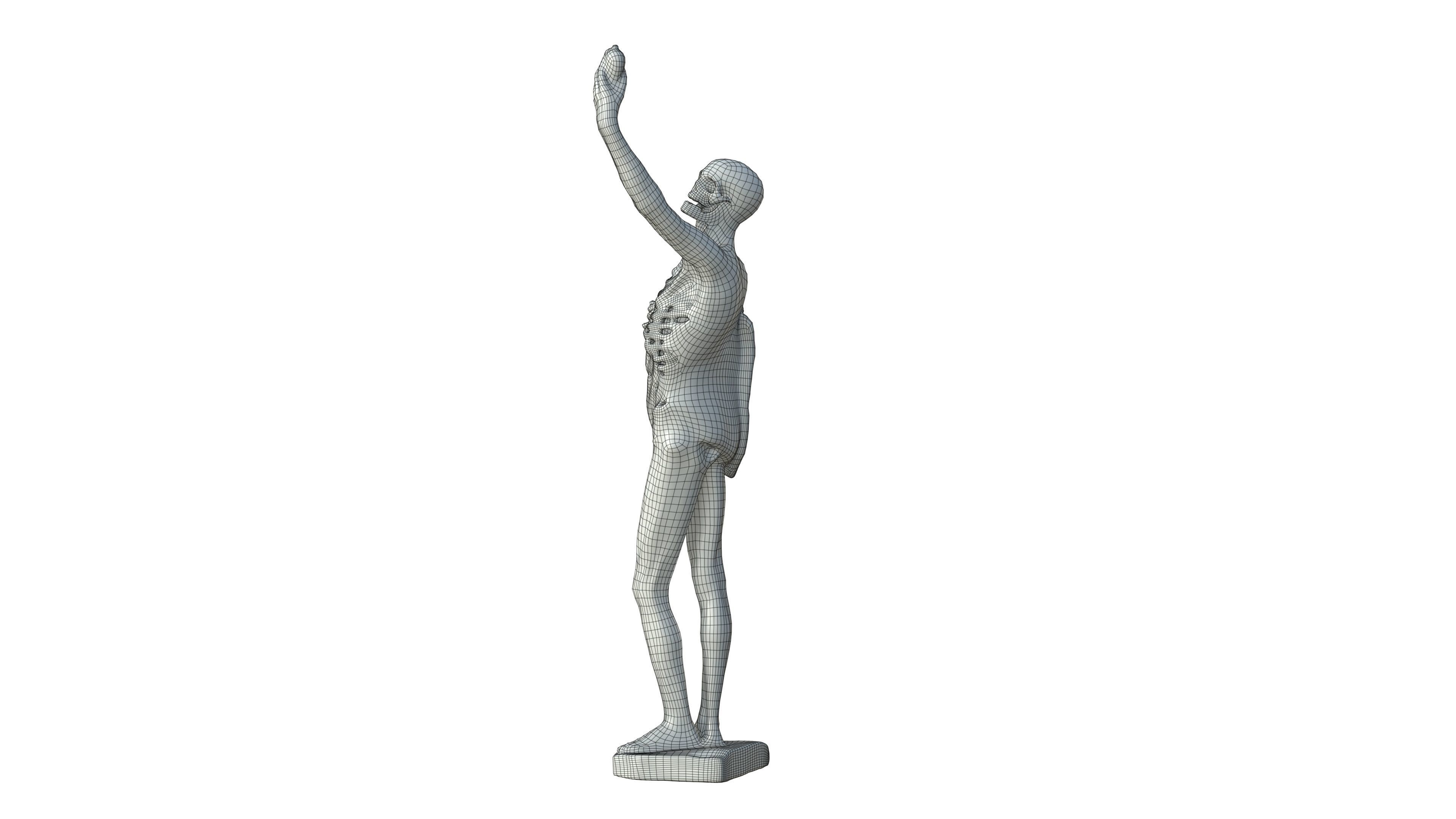 Statue 01 Low-poly 3D model_33