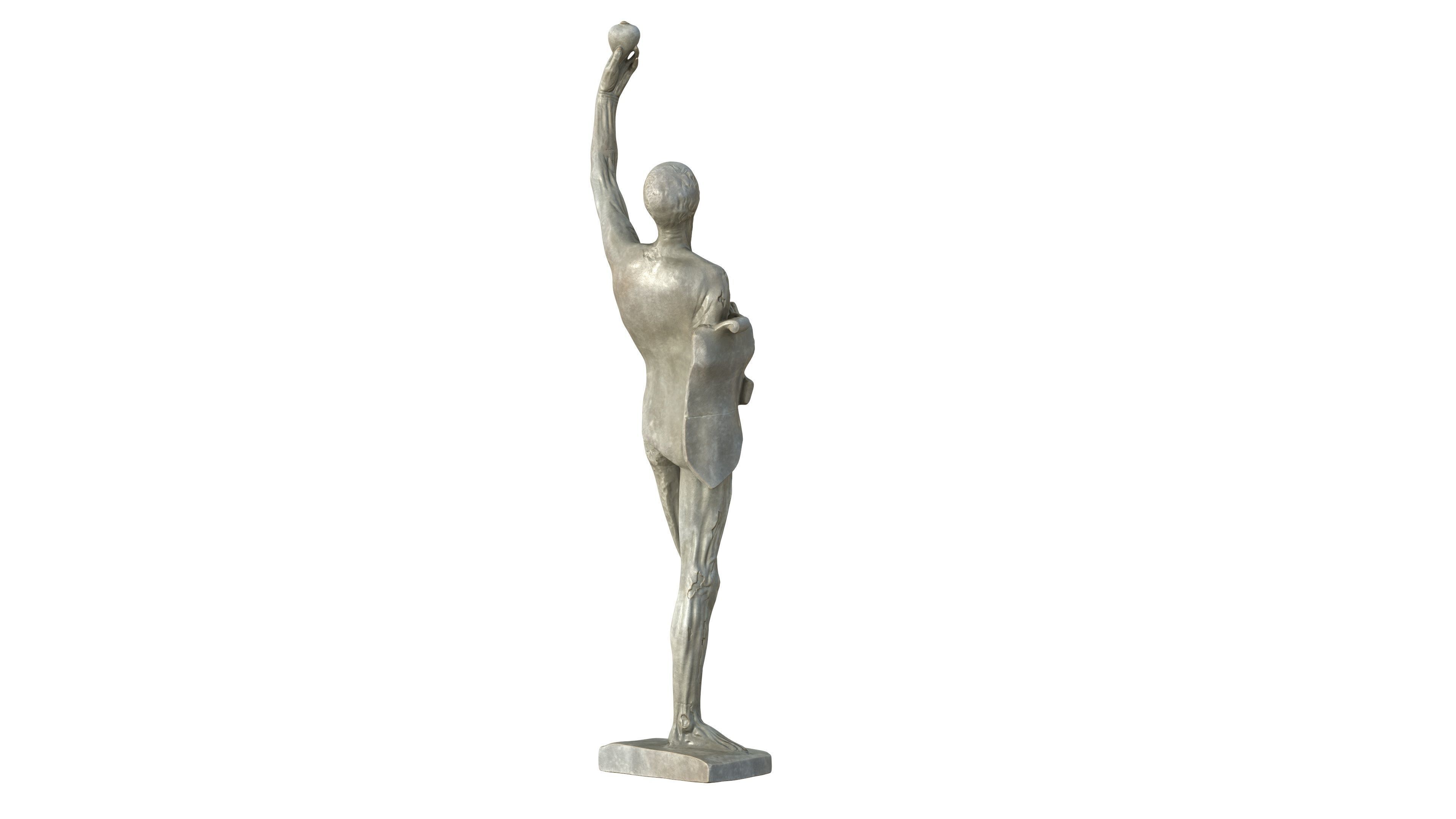 Statue 01 Low-poly 3D model_12