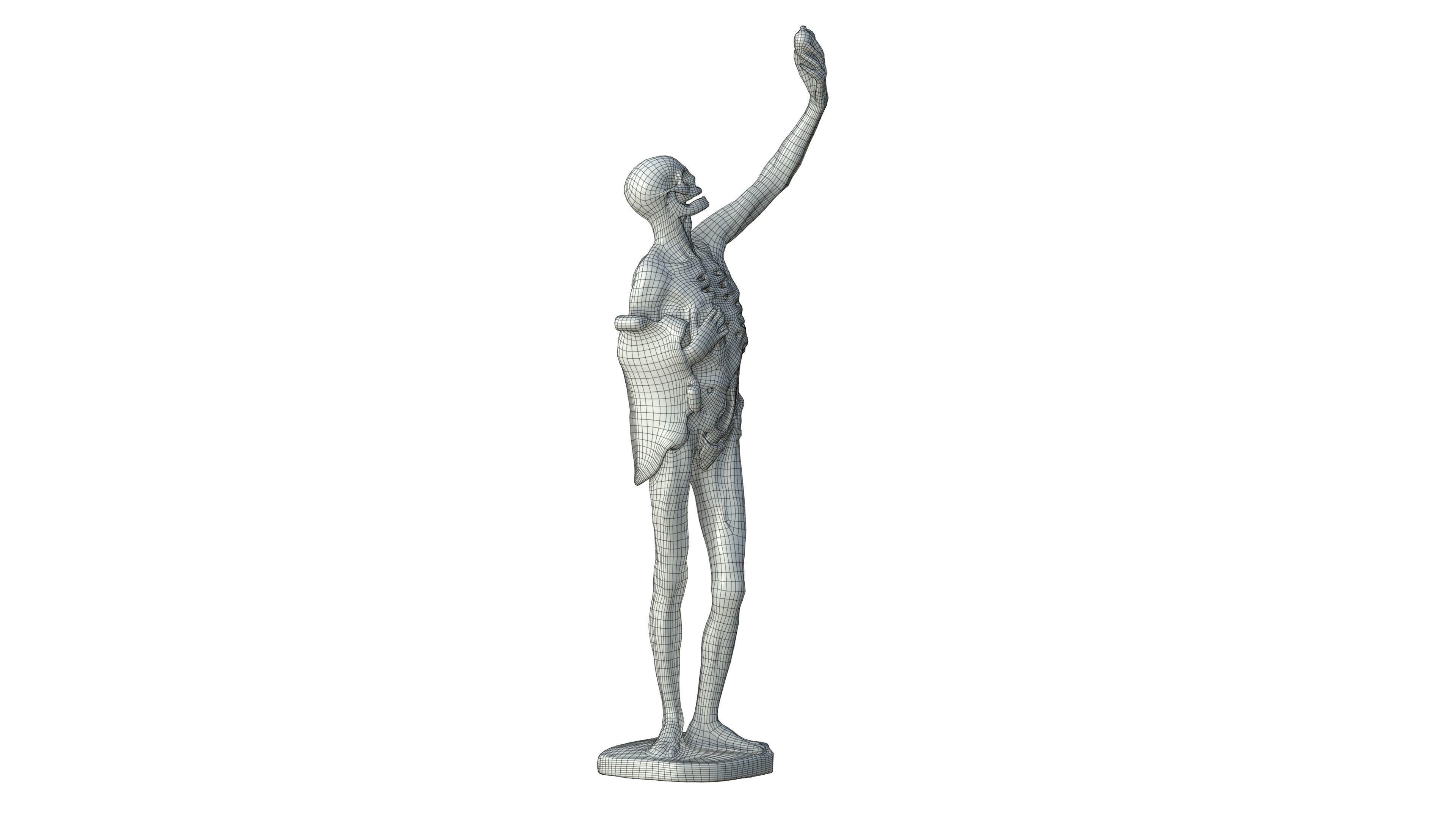 Statue 01 Low-poly 3D model_24