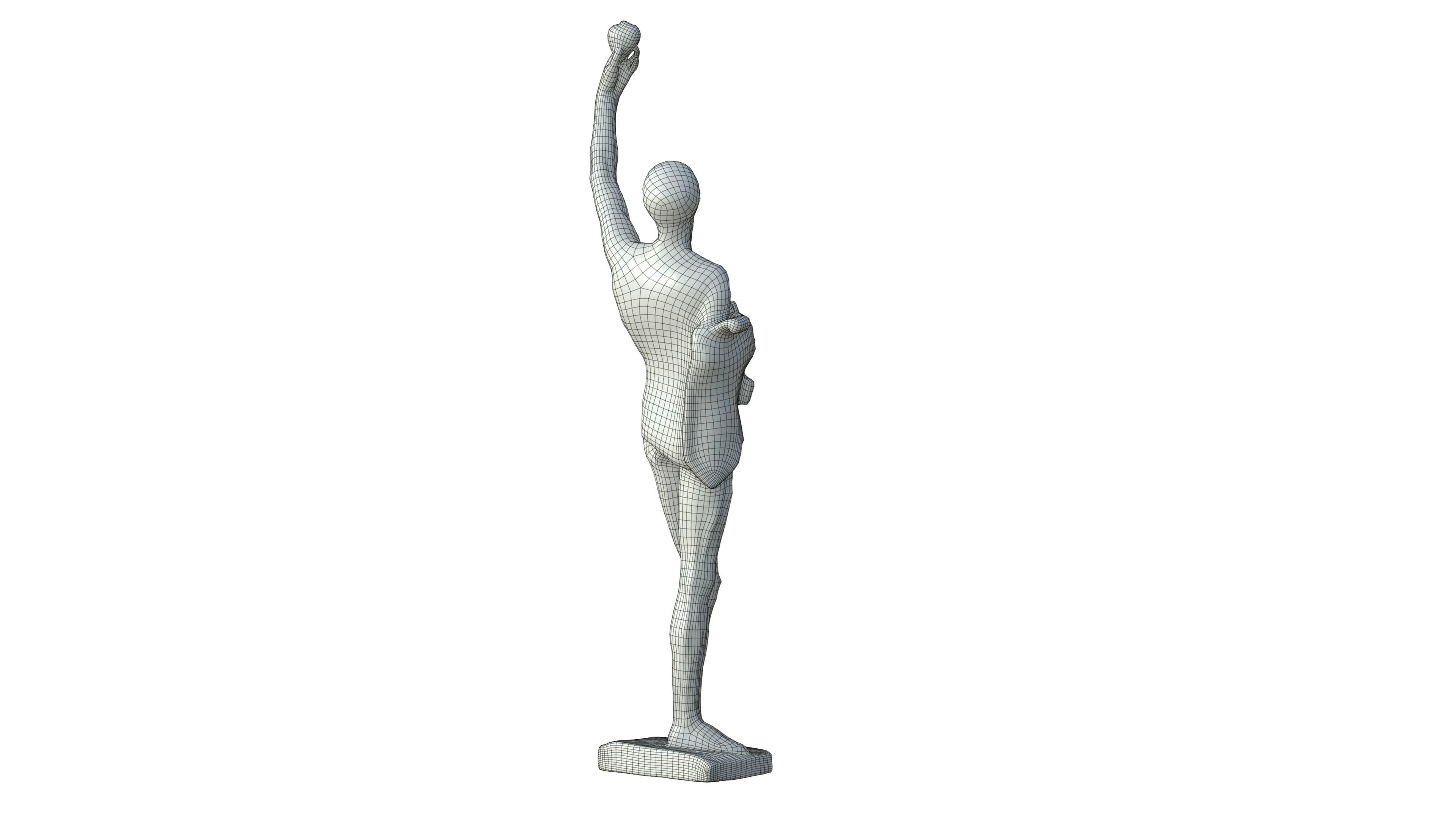 Statue 01 Low-poly 3D model_28