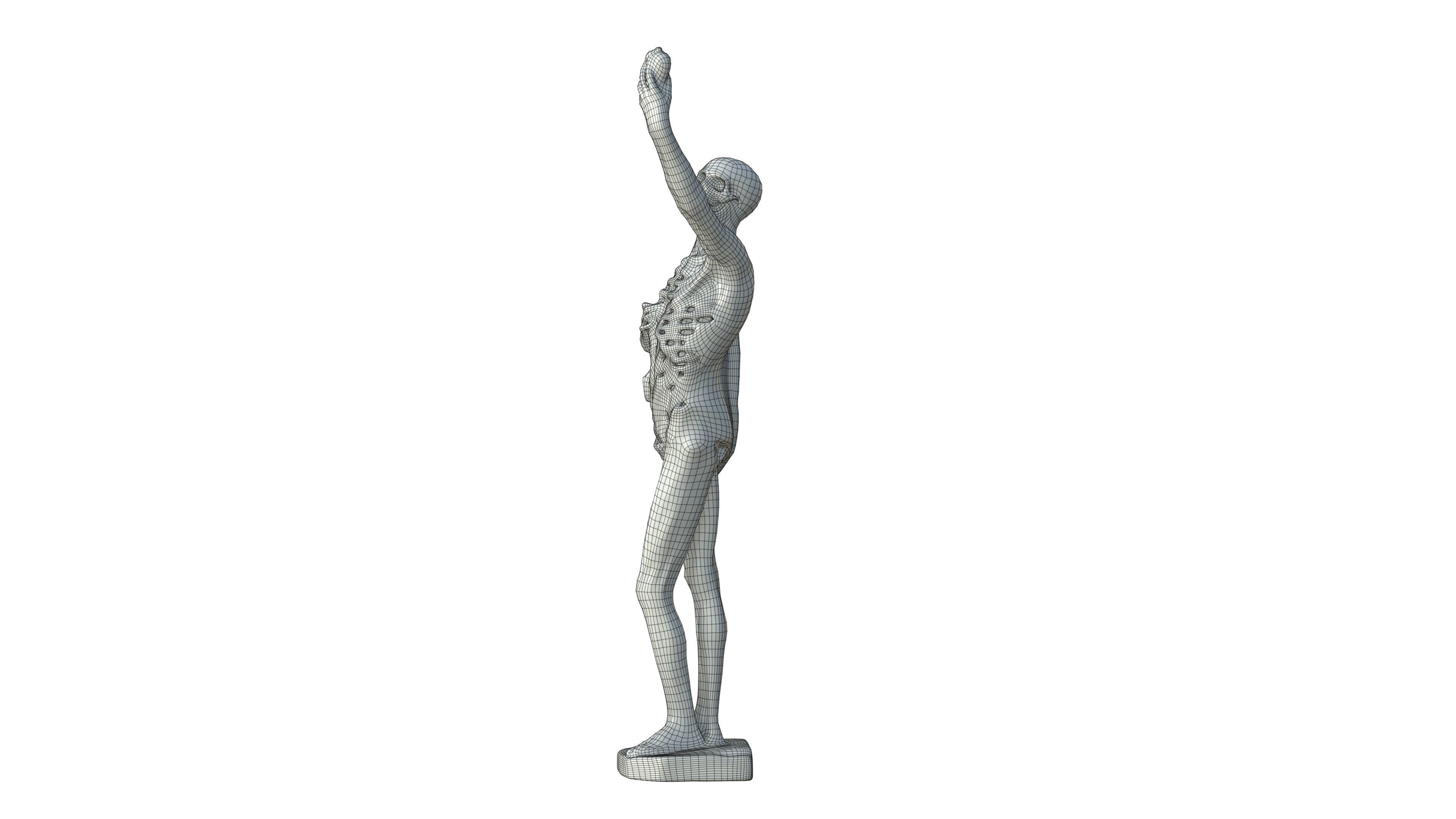 Statue 01 Low-poly 3D model_34