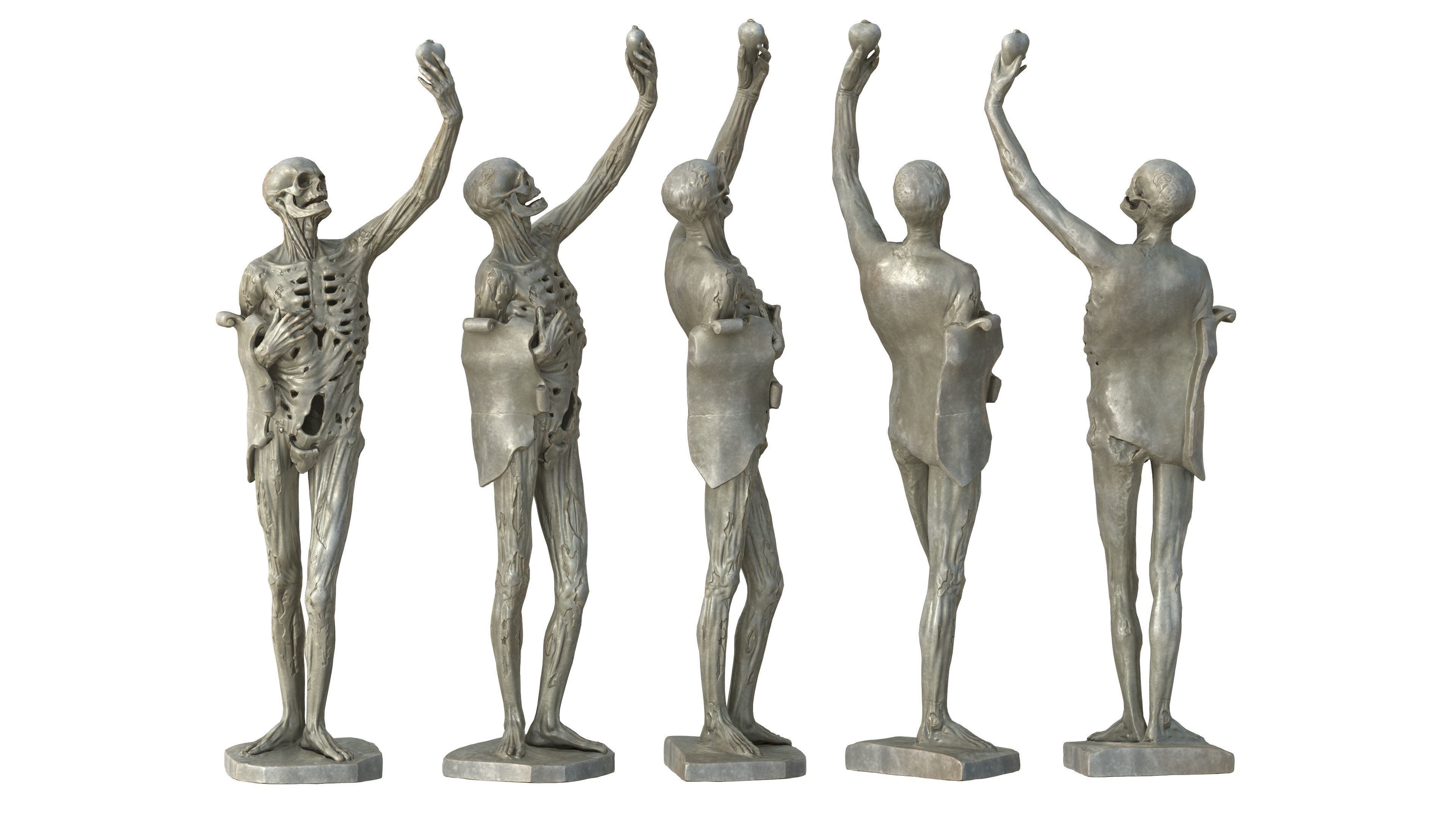 Statue 01 Low-poly 3D model_1