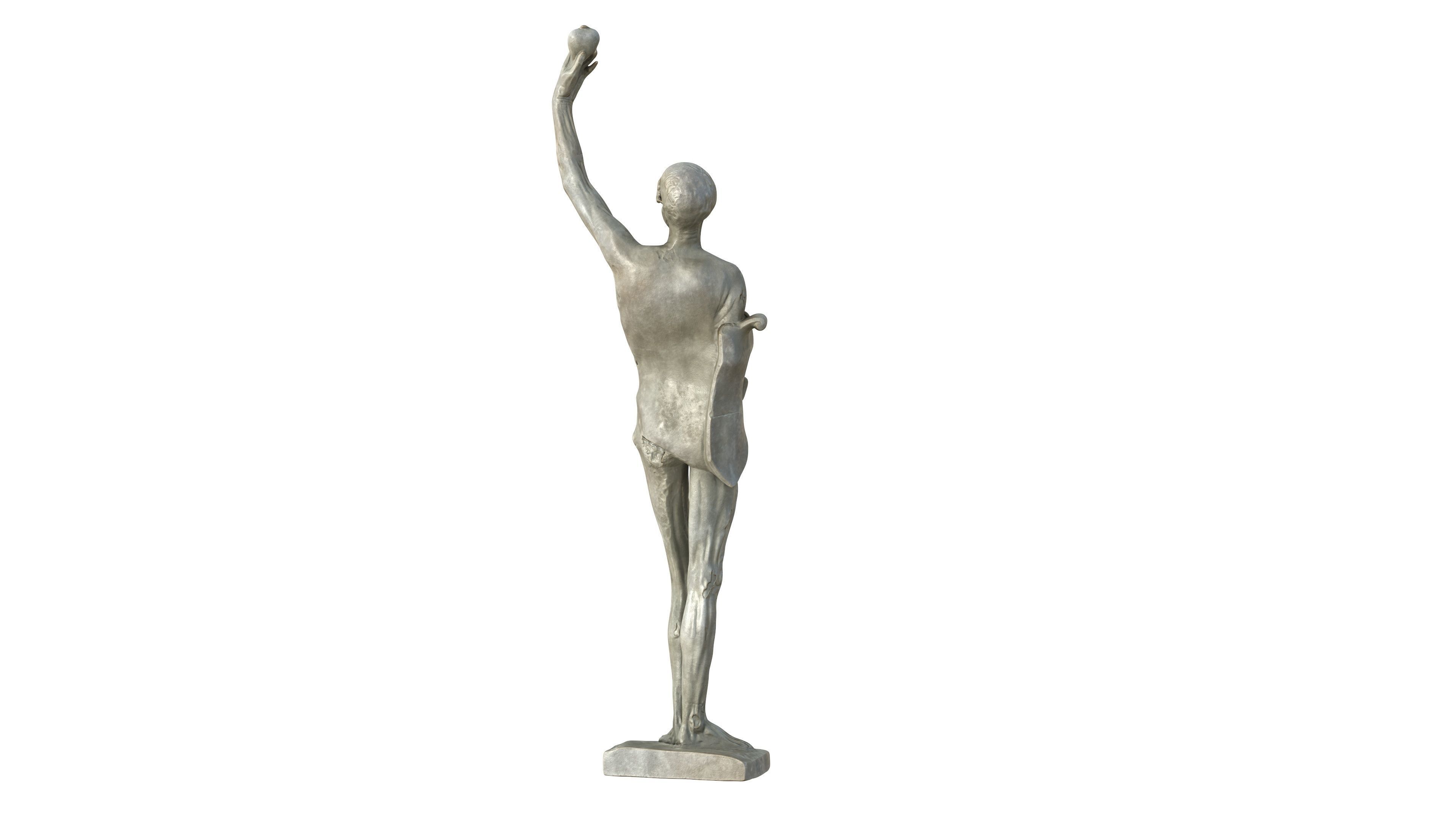 Statue 01 Low-poly 3D model_13