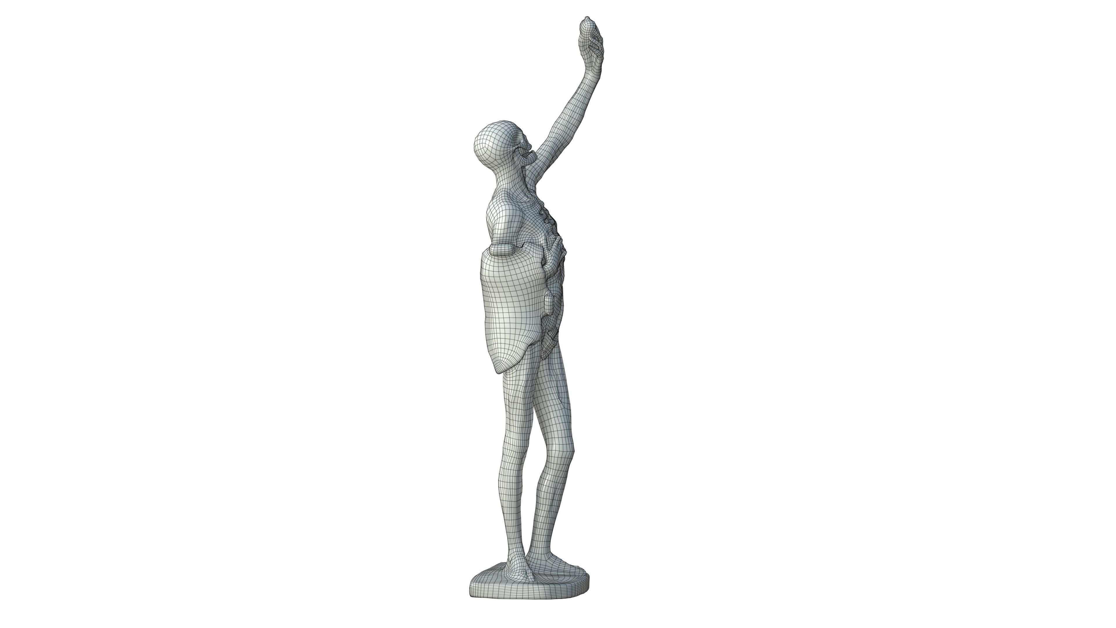 Statue 01 Low-poly 3D model_25