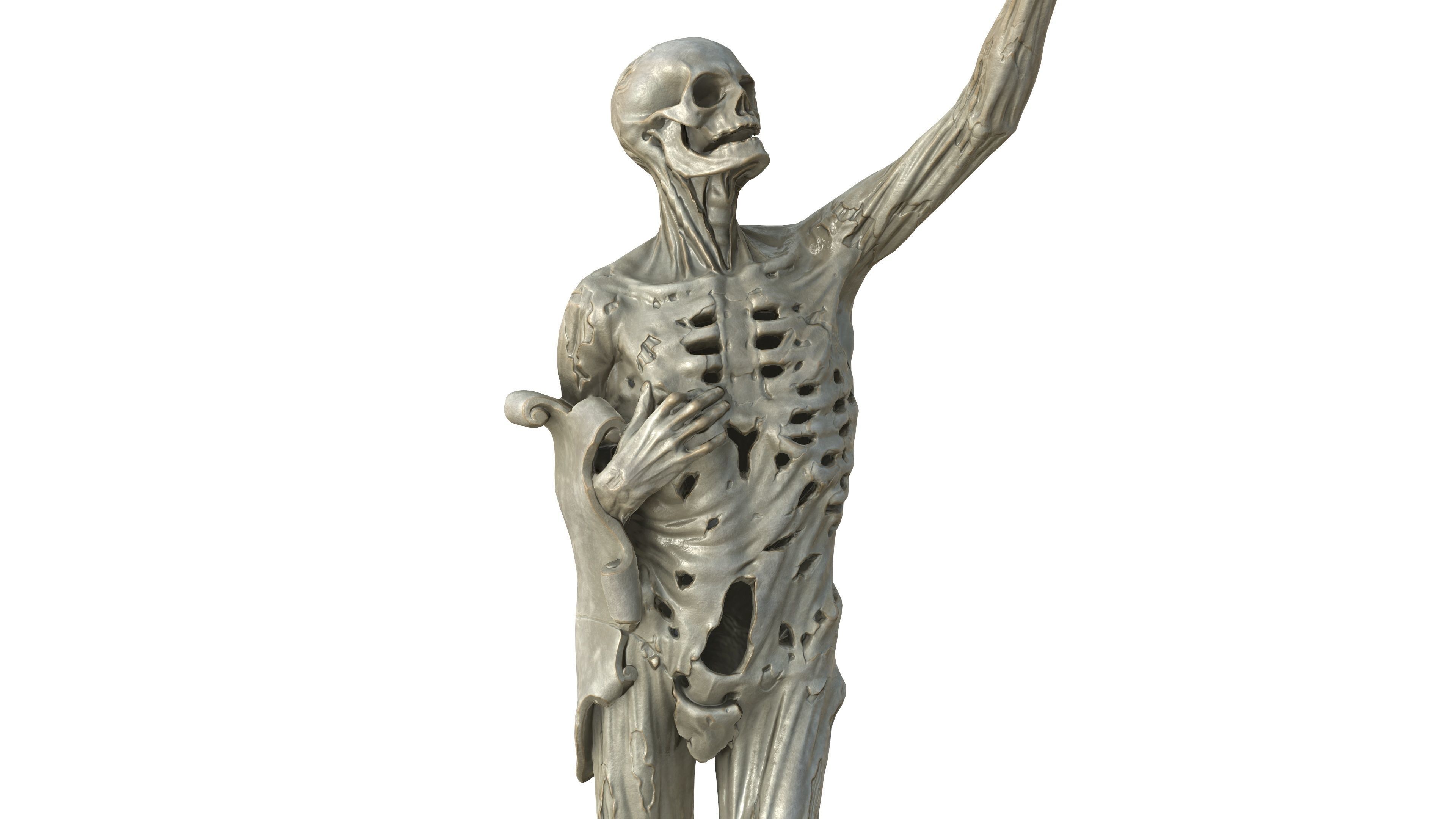 Statue 01 Low-poly 3D model_3