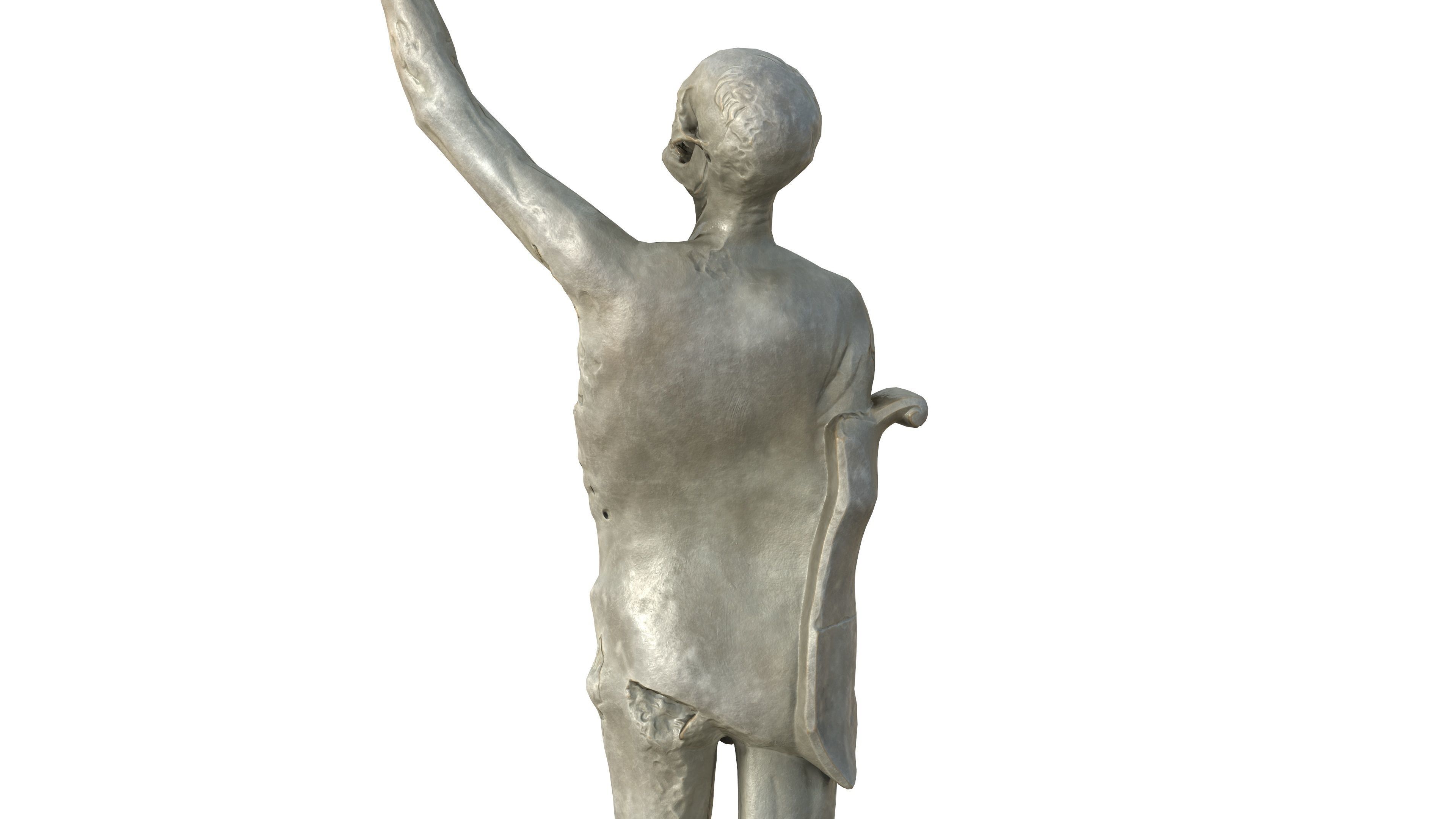 Statue 01 Low-poly 3D model_4