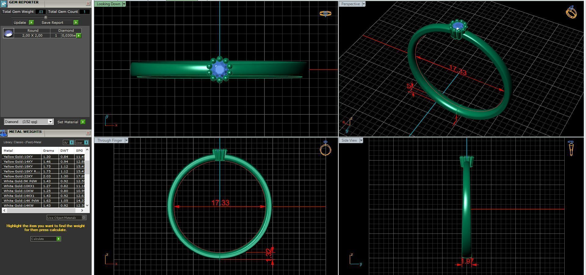 set of simple rings 3D print model_11