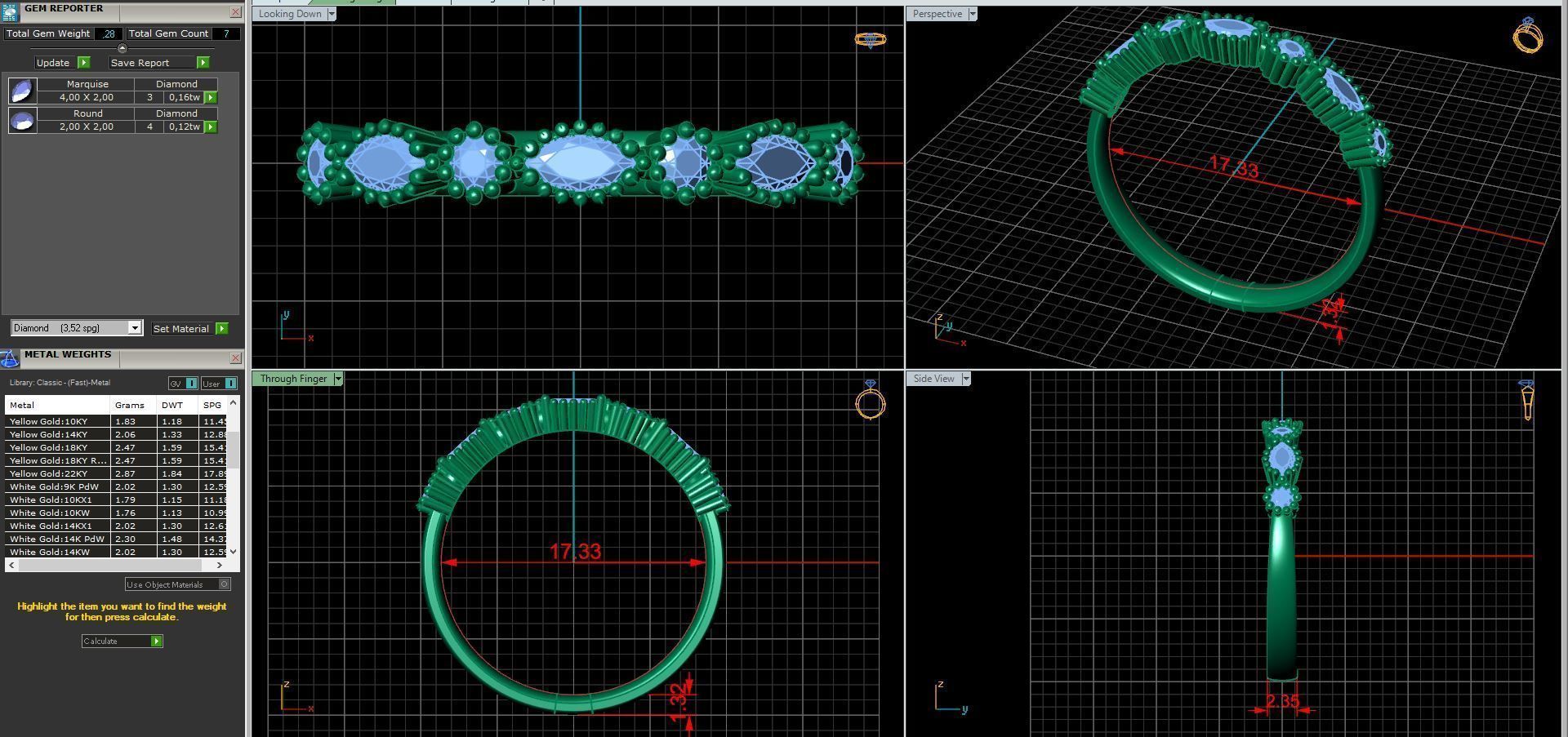set of simple rings 3D print model_14