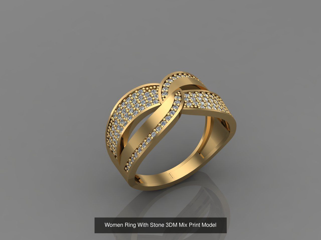 95 Files - Women Ring Womens Rings With Stone Models 3DM  3D Model Collection_9
