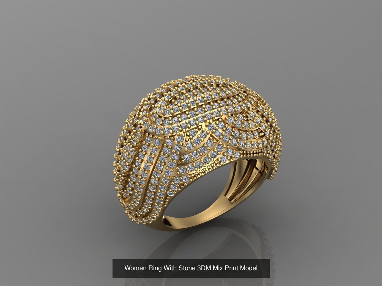 95 Files - Women Ring Womens Rings With Stone Models 3DM  3D Model Collection_97