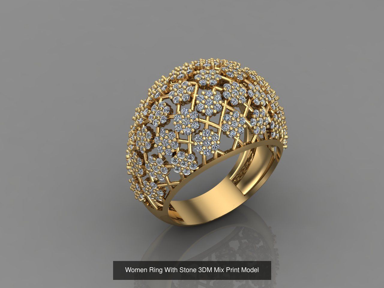 95 Files - Women Ring Womens Rings With Stone Models 3DM  3D Model Collection_66