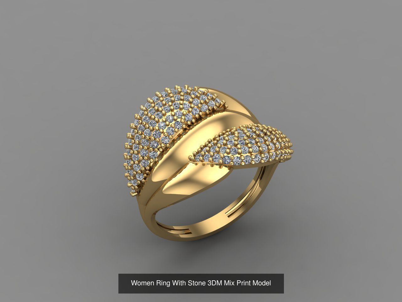 95 Files - Women Ring Womens Rings With Stone Models 3DM  3D Model Collection_36