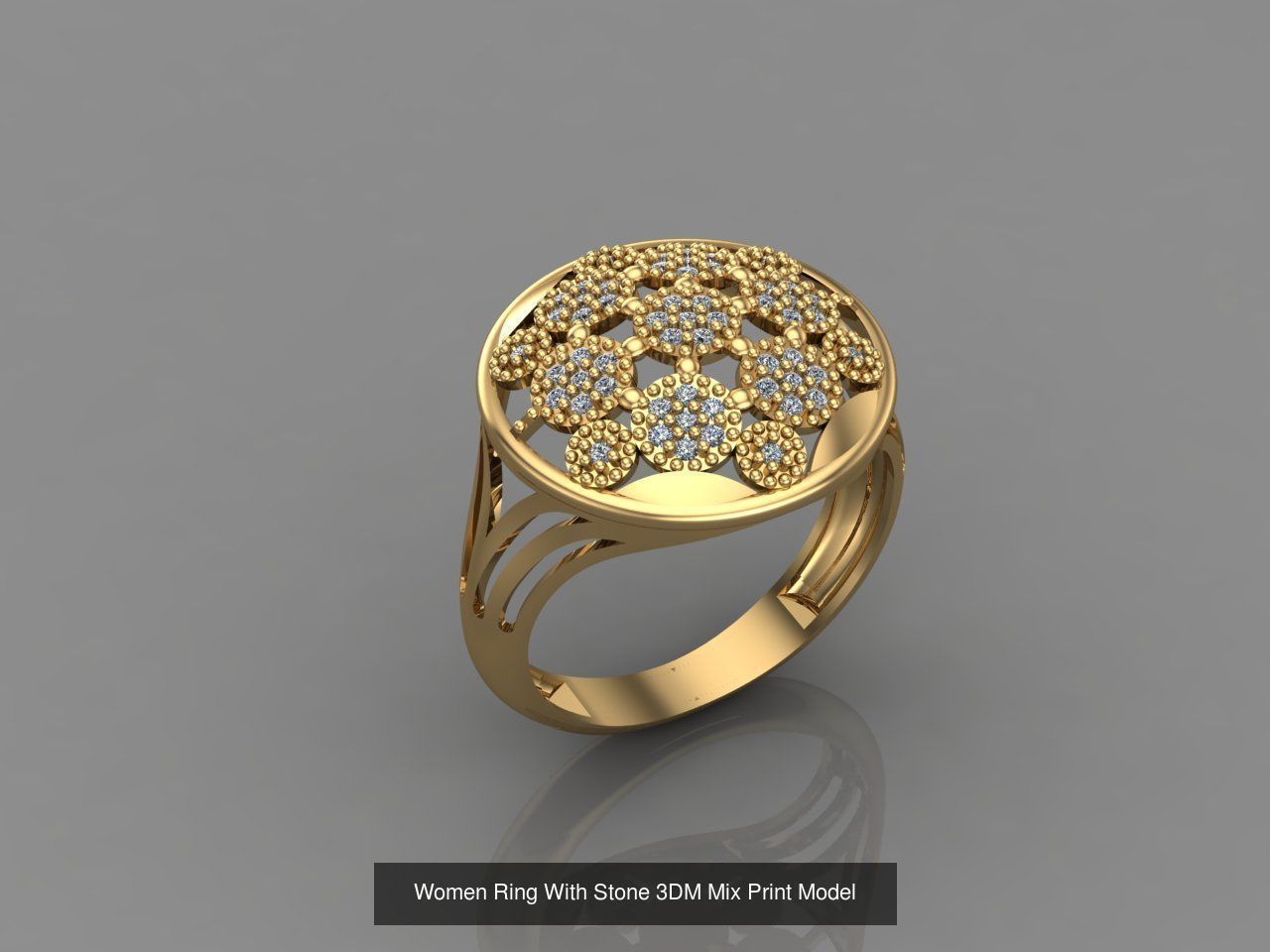 95 Files - Women Ring Womens Rings With Stone Models 3DM  3D Model Collection_57
