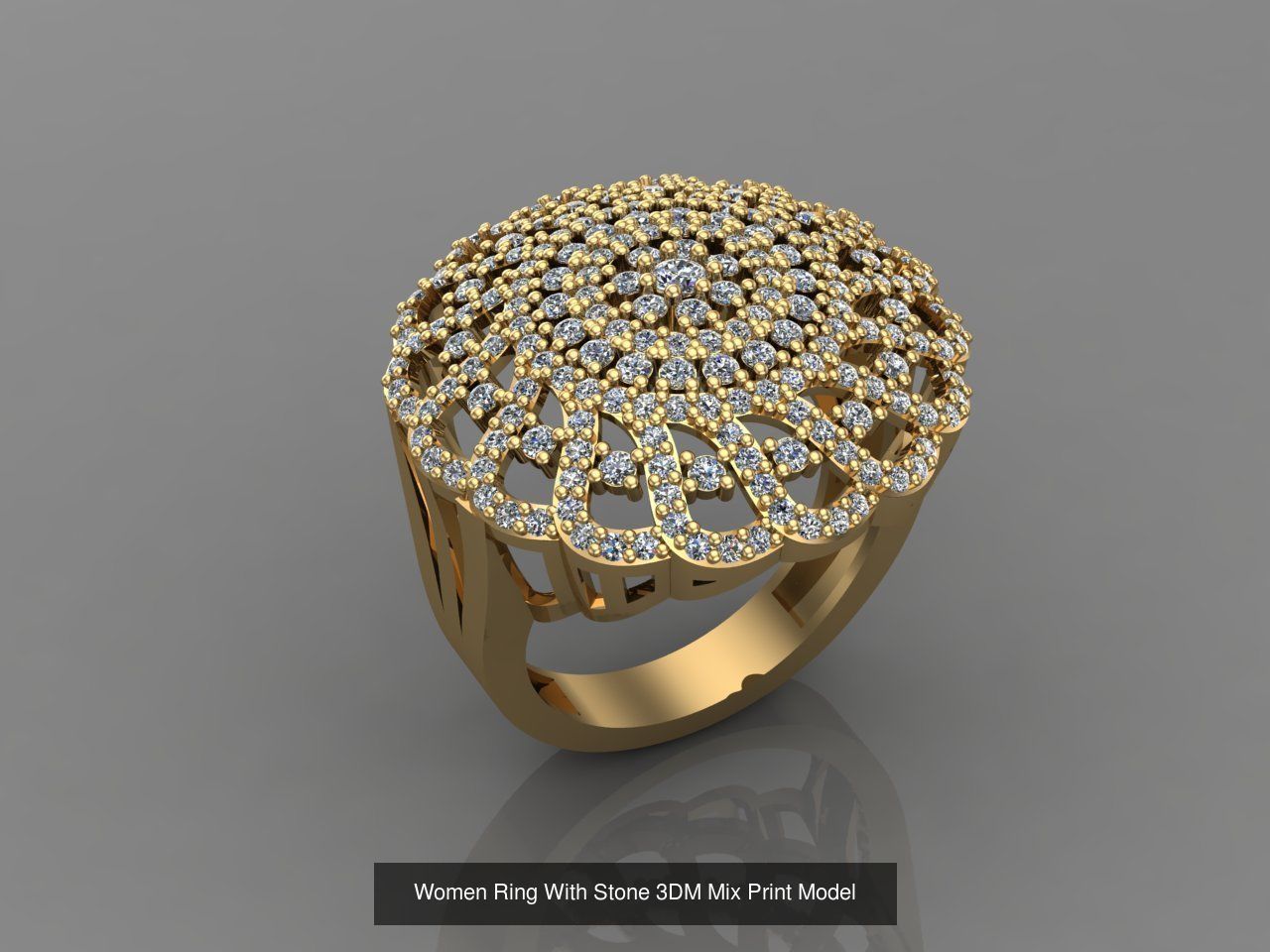 95 Files - Women Ring Womens Rings With Stone Models 3DM  3D Model Collection_31