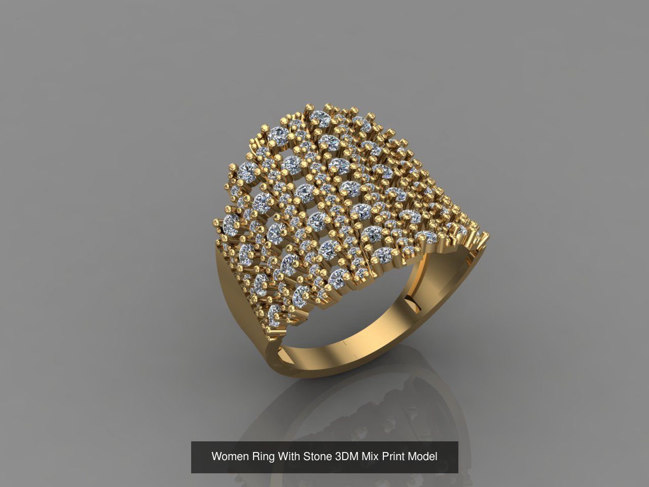 95 Files - Women Ring Womens Rings With Stone Models 3DM  3D Model Collection_60