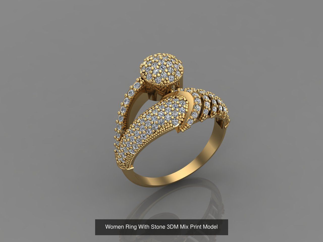 95 Files - Women Ring Womens Rings With Stone Models 3DM  3D Model Collection_25