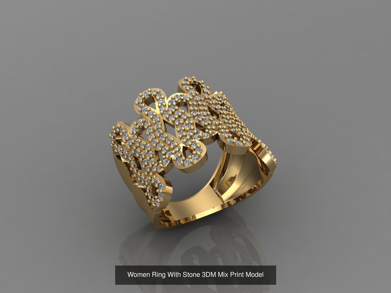 95 Files - Women Ring Womens Rings With Stone Models 3DM  3D Model Collection_93