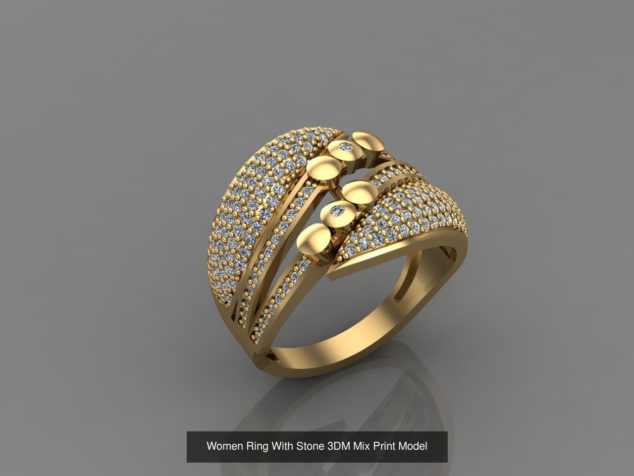 95 Files - Women Ring Womens Rings With Stone Models 3DM  3D Model Collection_10