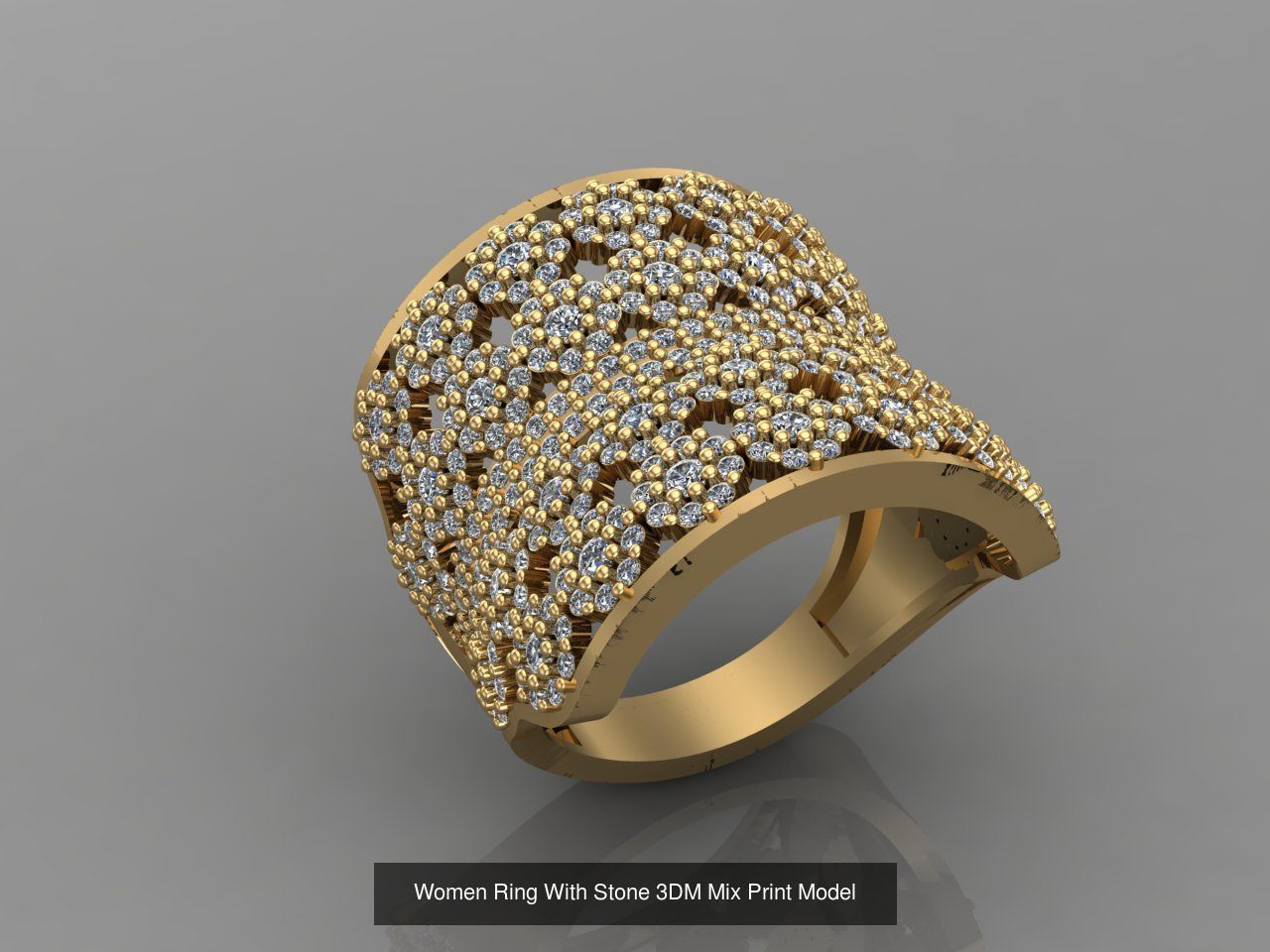 95 Files - Women Ring Womens Rings With Stone Models 3DM  3D Model Collection_26