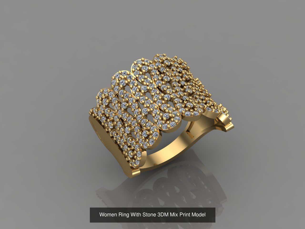 95 Files - Women Ring Womens Rings With Stone Models 3DM  3D Model Collection_78