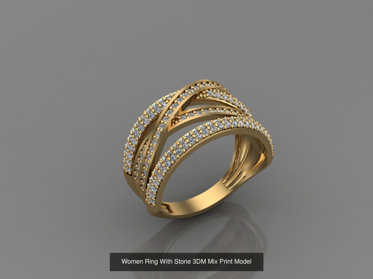 95 Files - Women Ring Womens Rings With Stone Models 3DM  3D Model Collection_18