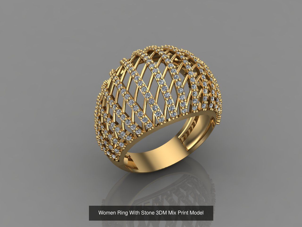 95 Files - Women Ring Womens Rings With Stone Models 3DM  3D Model Collection_73