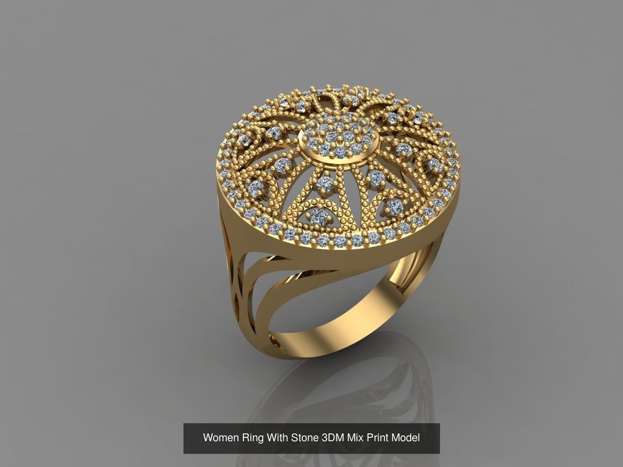 95 Files - Women Ring Womens Rings With Stone Models 3DM  3D Model Collection_55