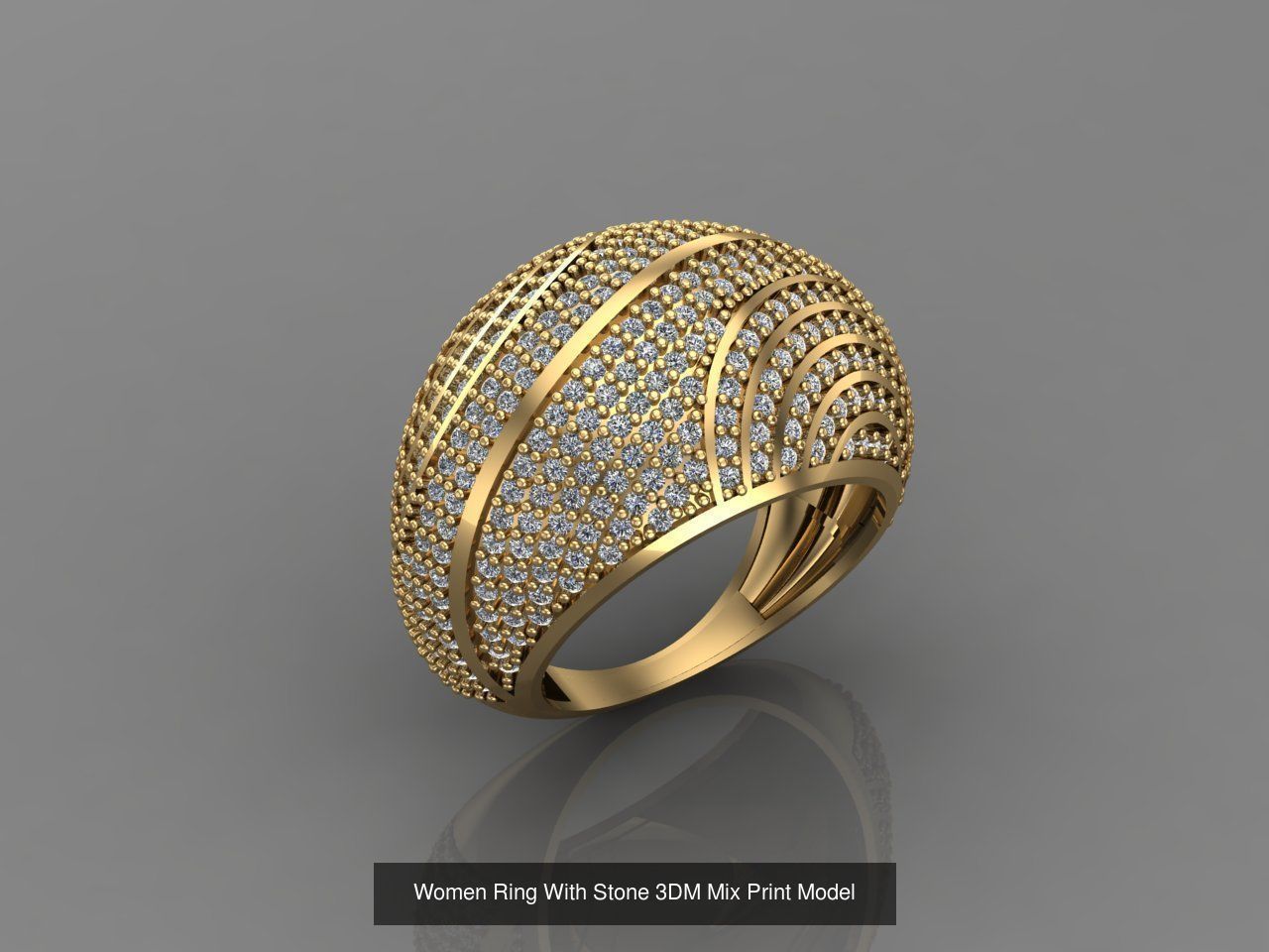 95 Files - Women Ring Womens Rings With Stone Models 3DM  3D Model Collection_86