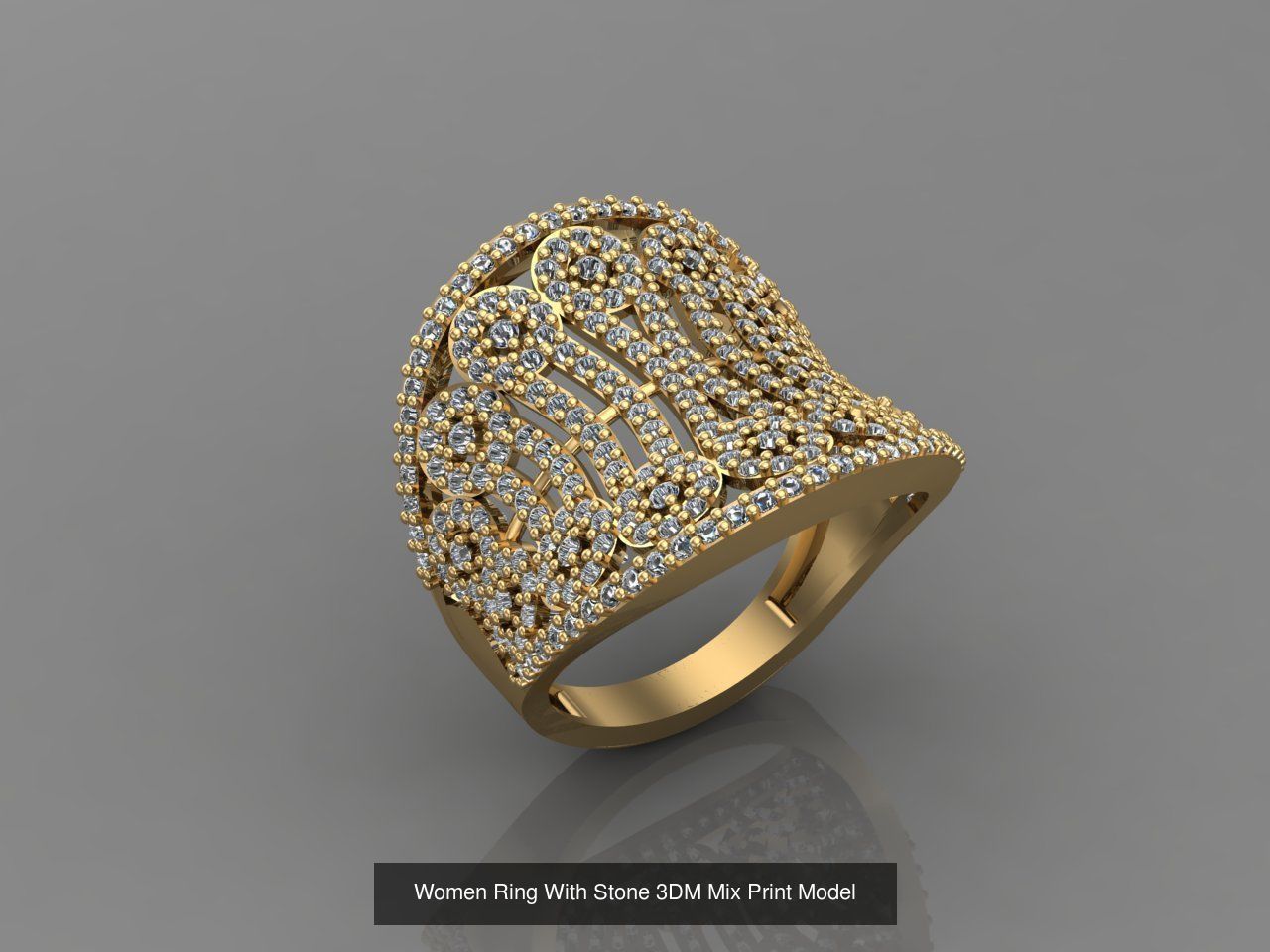 95 Files - Women Ring Womens Rings With Stone Models 3DM  3D Model Collection_33