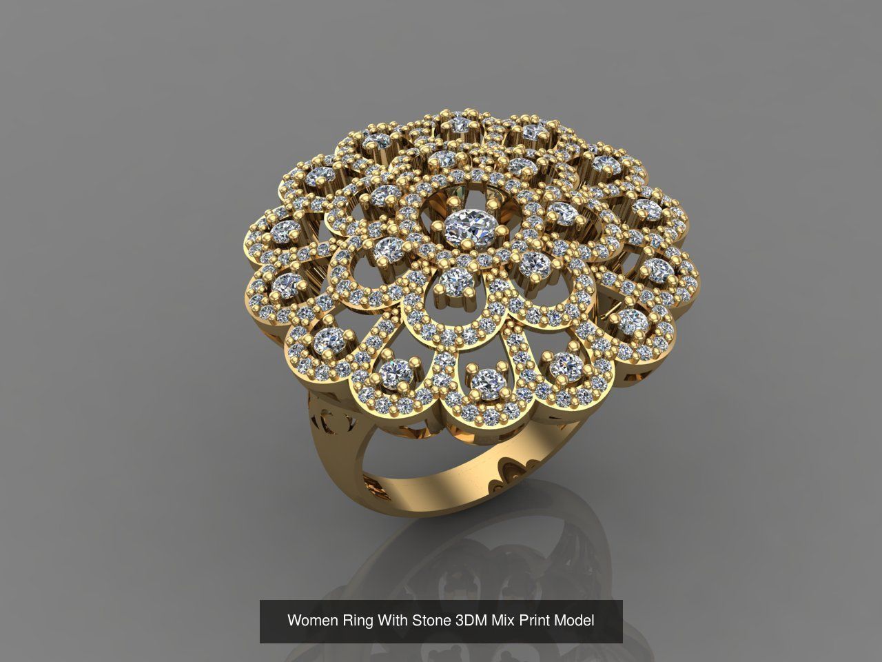 95 Files - Women Ring Womens Rings With Stone Models 3DM  3D Model Collection_17