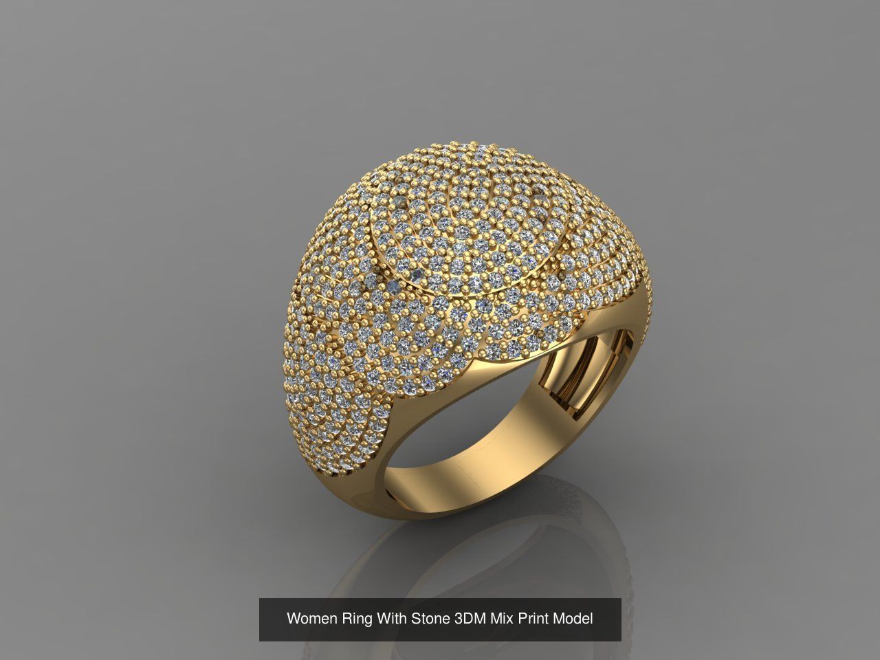 95 Files - Women Ring Womens Rings With Stone Models 3DM  3D Model Collection_38