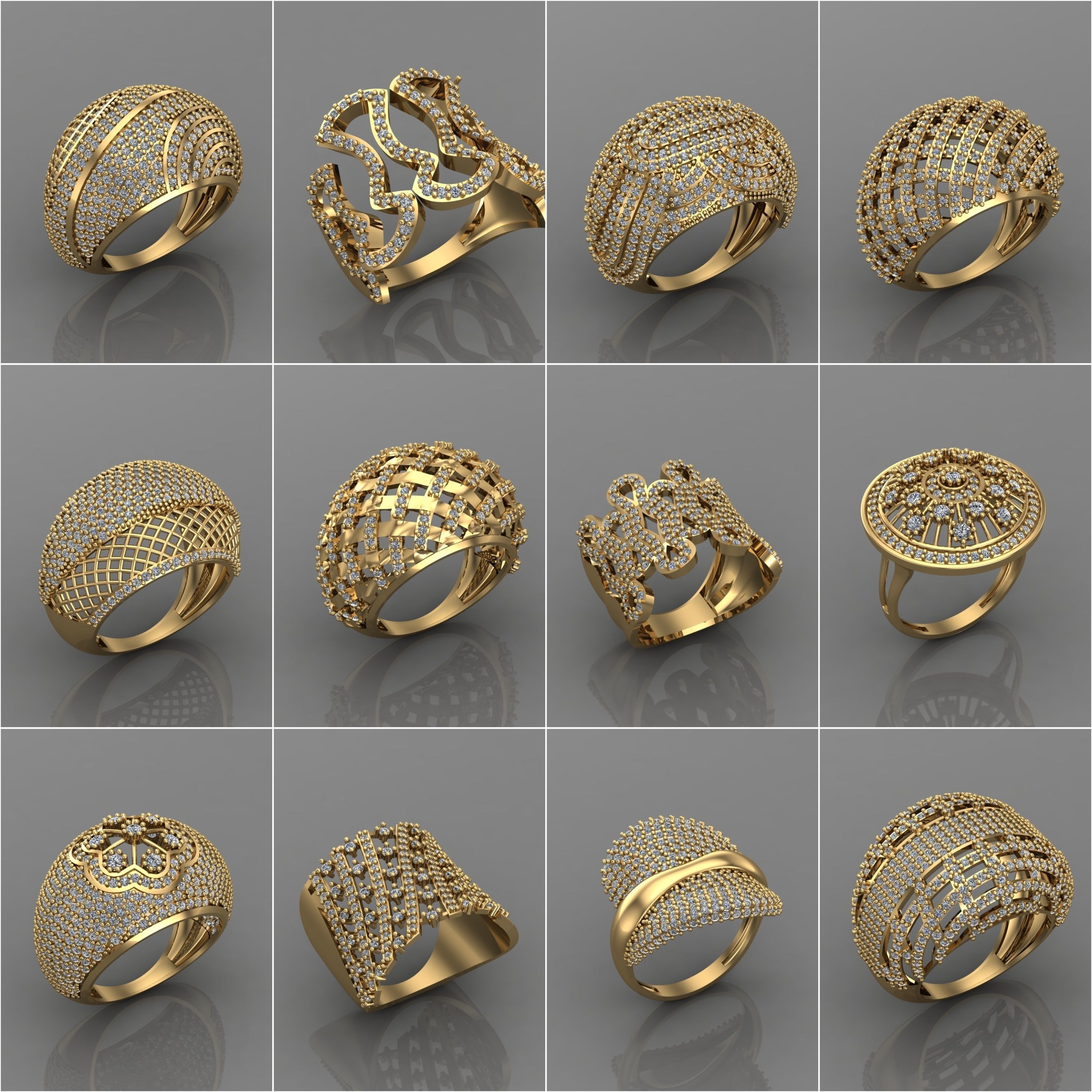 95 Files - Women Ring Womens Rings With Stone Models 3DM  3D Model Collection_6