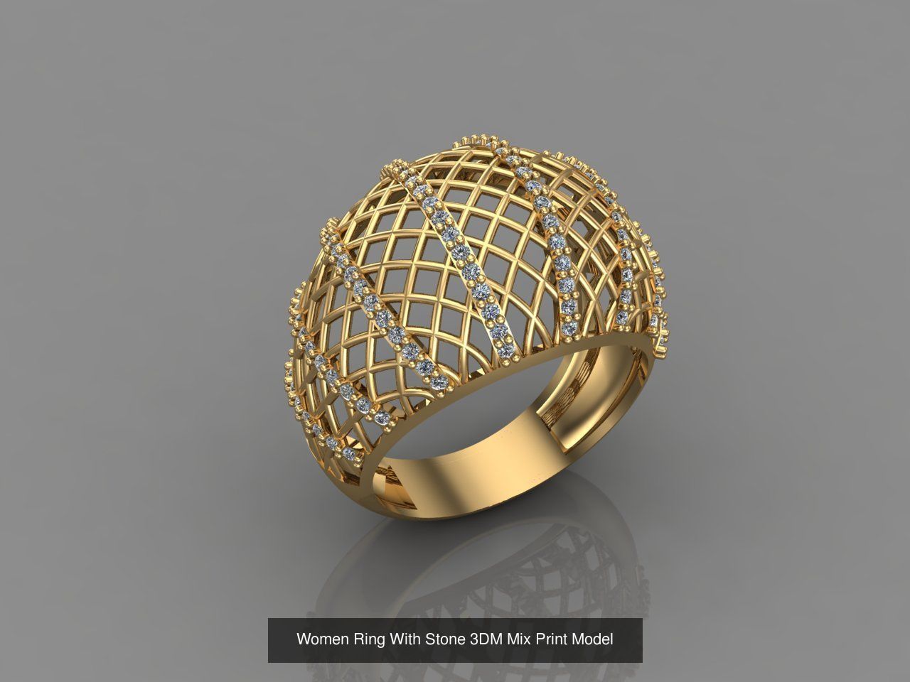 95 Files - Women Ring Womens Rings With Stone Models 3DM  3D Model Collection_74
