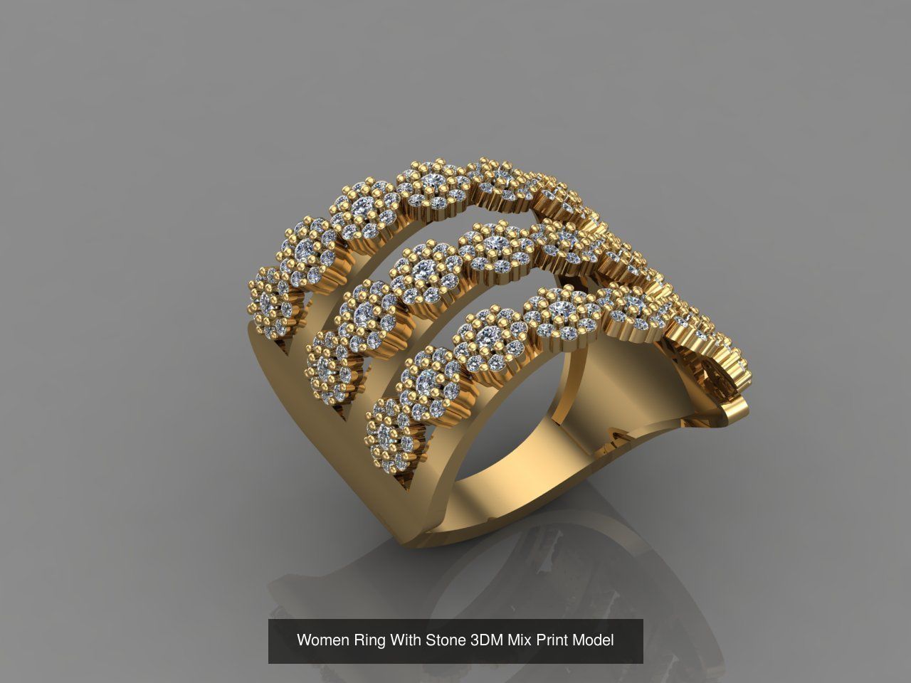 95 Files - Women Ring Womens Rings With Stone Models 3DM  3D Model Collection_50