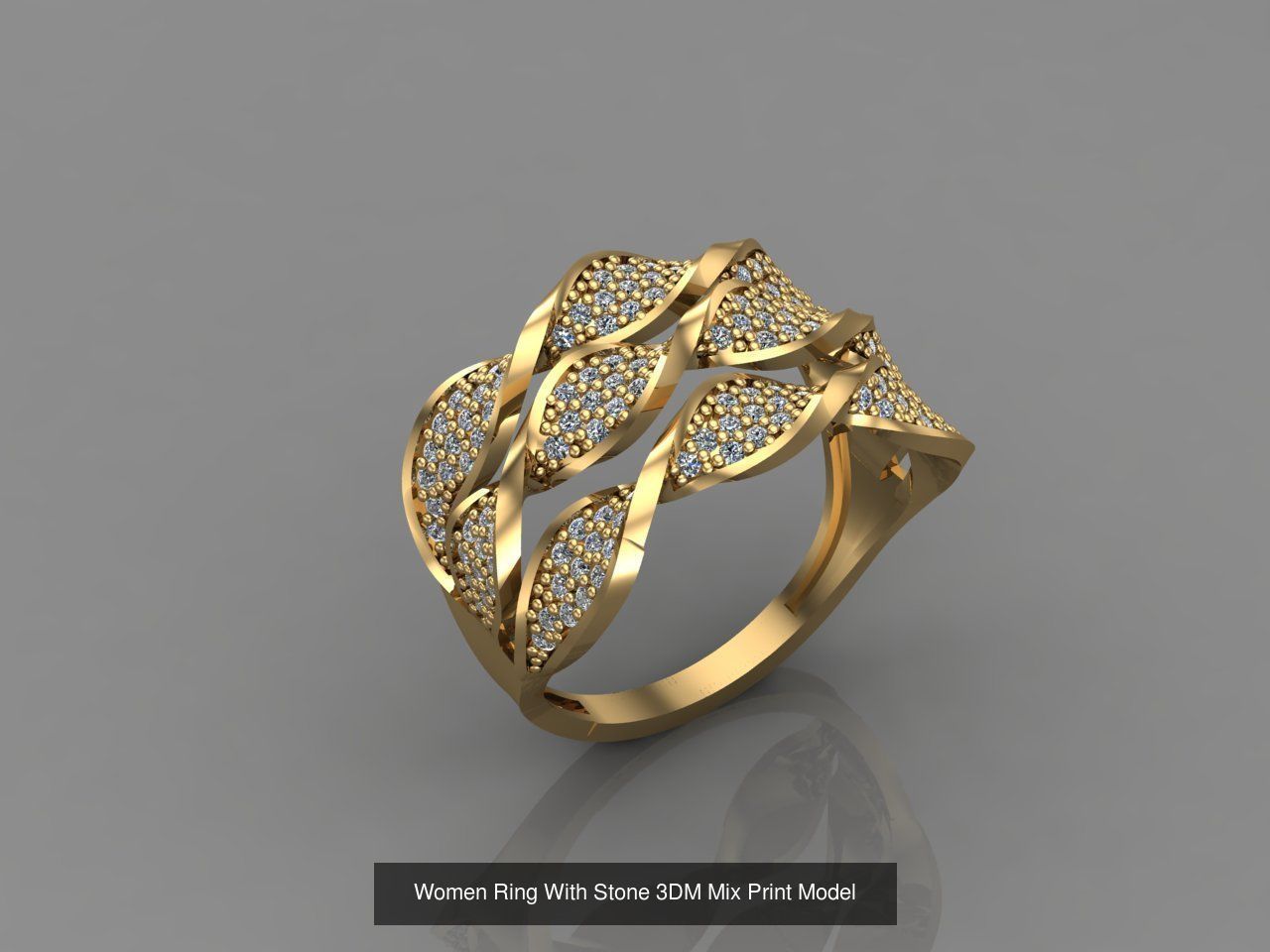 95 Files - Women Ring Womens Rings With Stone Models 3DM  3D Model Collection_49