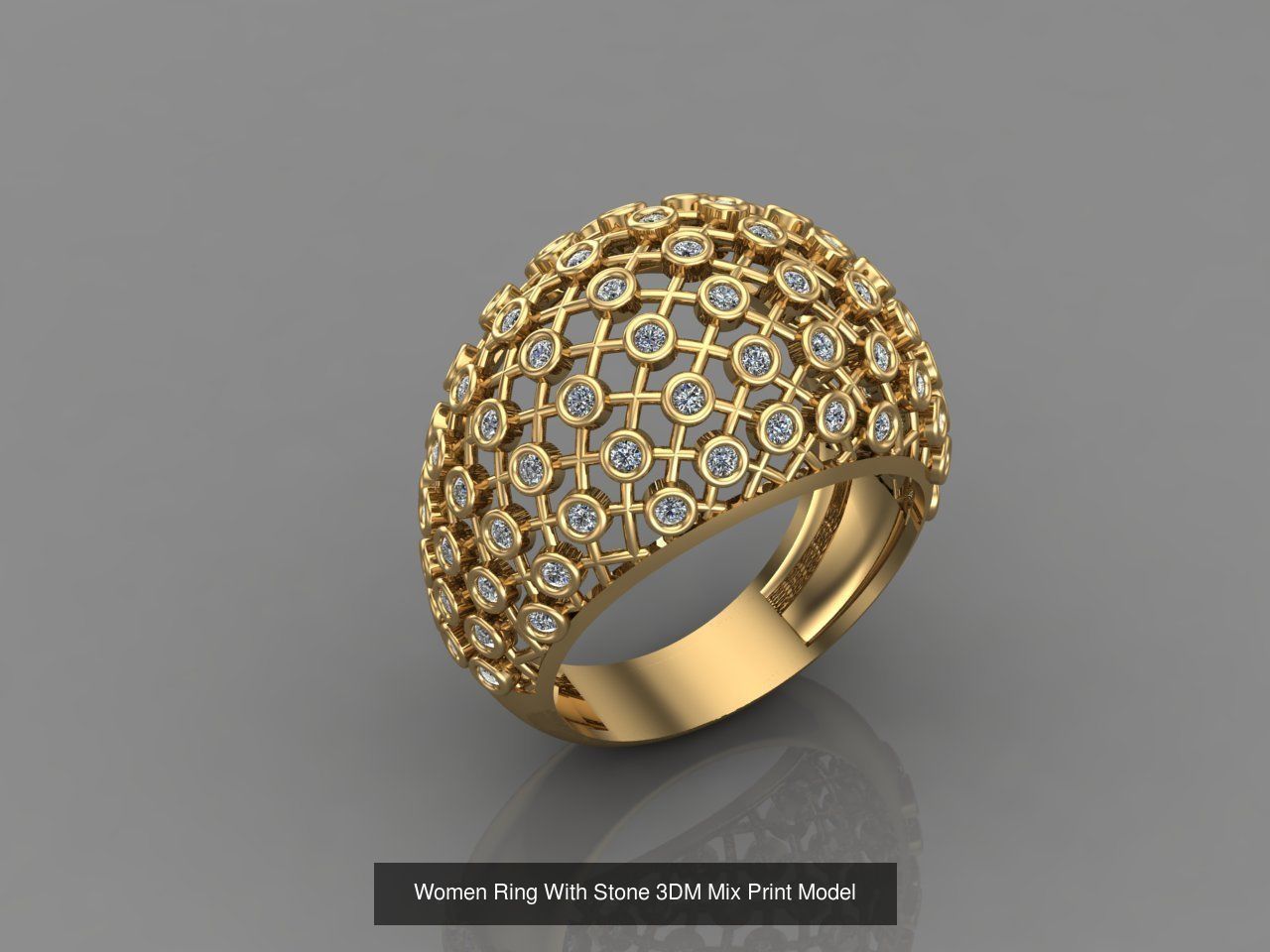95 Files - Women Ring Womens Rings With Stone Models 3DM  3D Model Collection_67