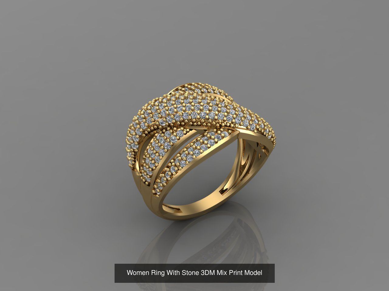 95 Files - Women Ring Womens Rings With Stone Models 3DM  3D Model Collection_84