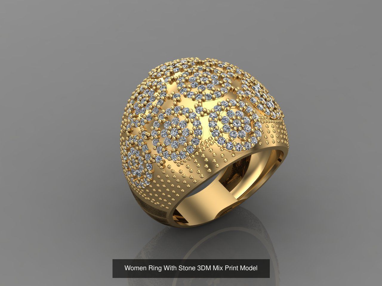 95 Files - Women Ring Womens Rings With Stone Models 3DM  3D Model Collection_35