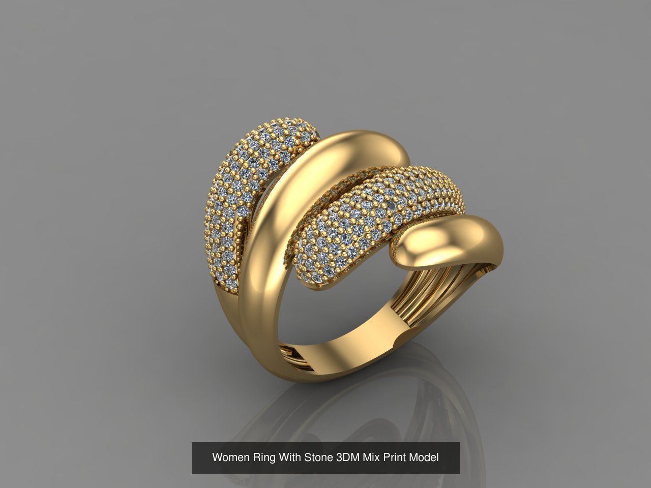 95 Files - Women Ring Womens Rings With Stone Models 3DM  3D Model Collection_51