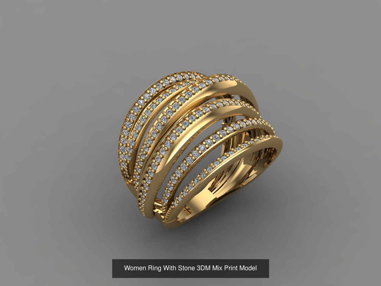 95 Files - Women Ring Womens Rings With Stone Models 3DM  3D Model Collection_80