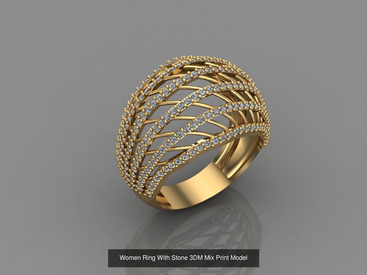 95 Files - Women Ring Womens Rings With Stone Models 3DM  3D Model Collection_71
