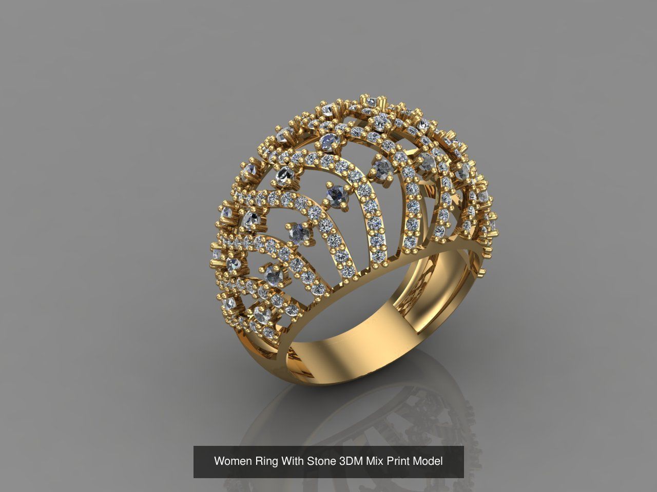 95 Files - Women Ring Womens Rings With Stone Models 3DM  3D Model Collection_63