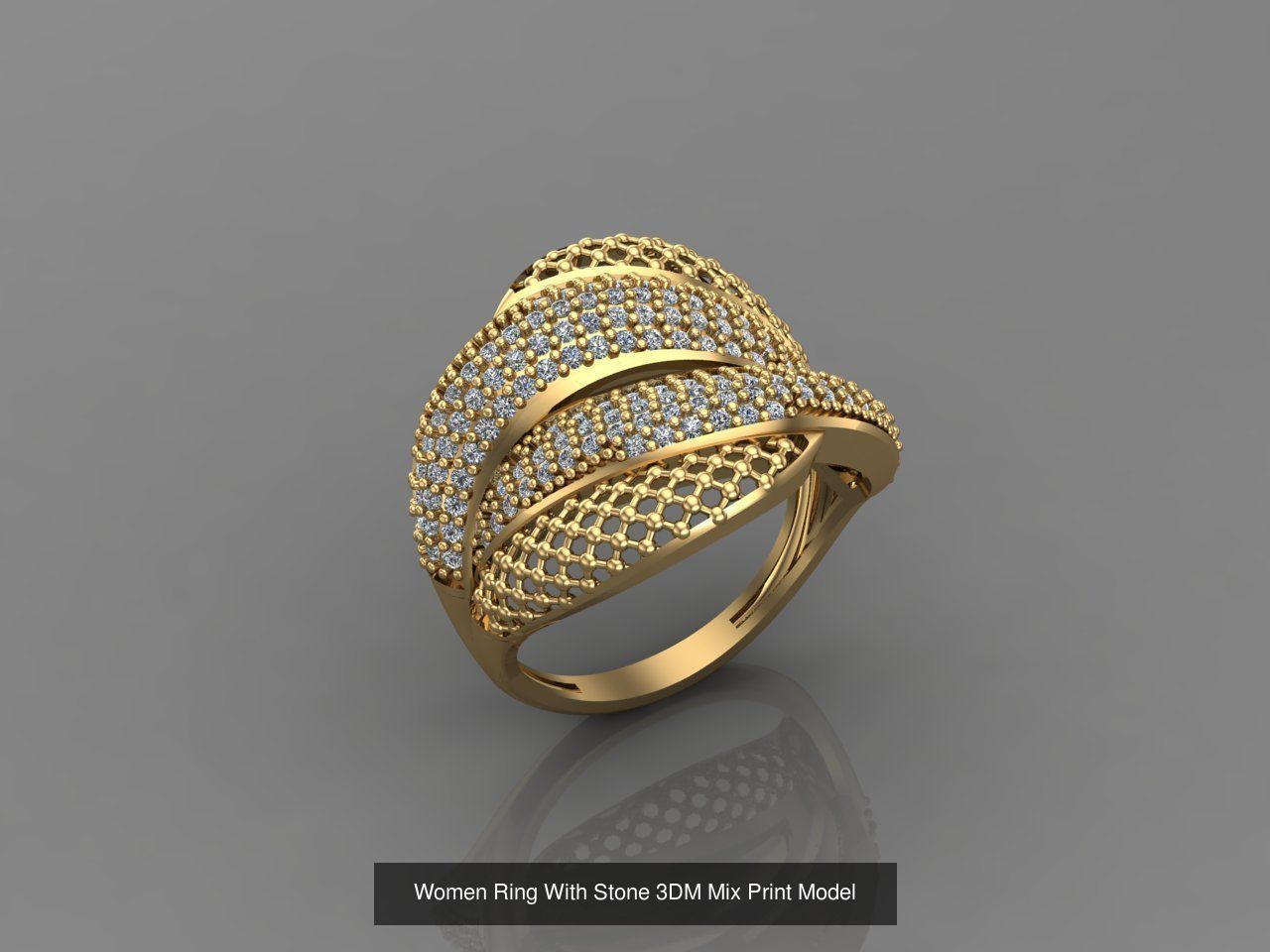 95 Files - Women Ring Womens Rings With Stone Models 3DM  3D Model Collection_82