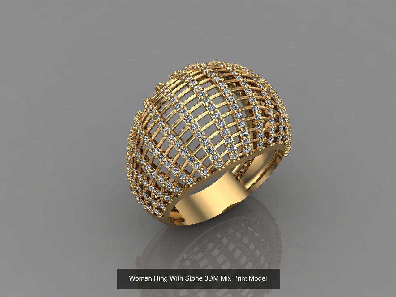 95 Files - Women Ring Womens Rings With Stone Models 3DM  3D Model Collection_76