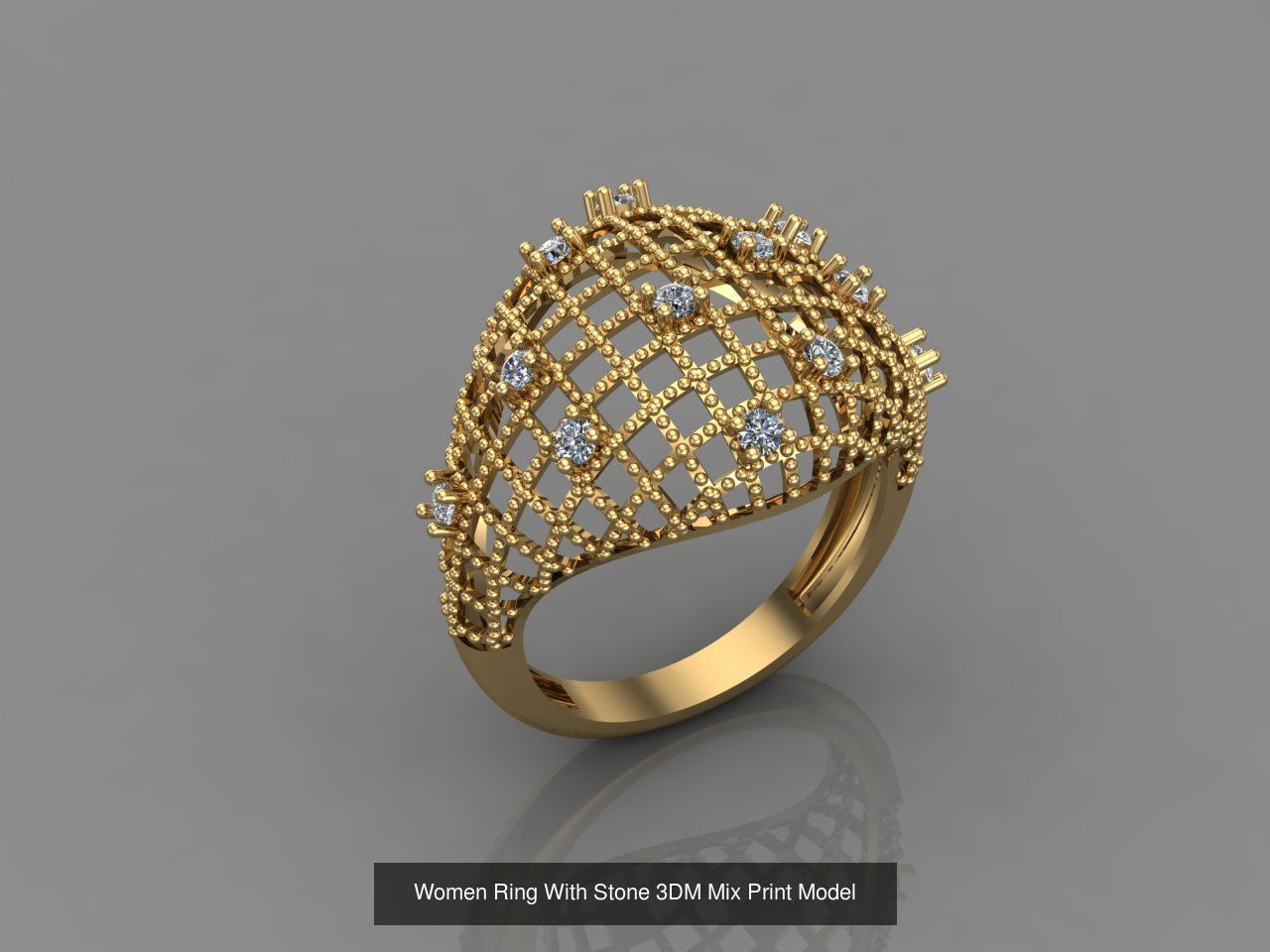 95 Files - Women Ring Womens Rings With Stone Models 3DM  3D Model Collection_56
