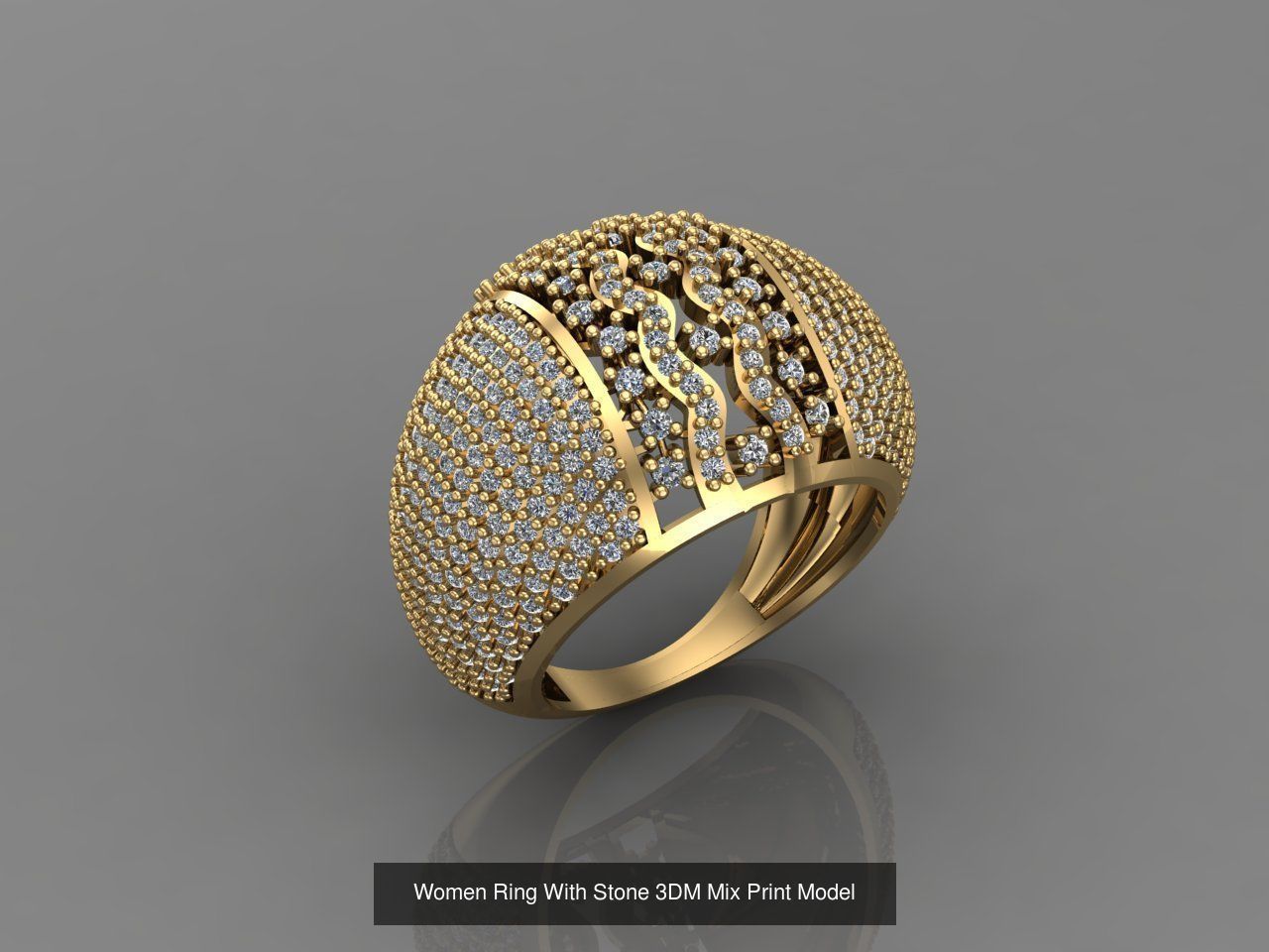 95 Files - Women Ring Womens Rings With Stone Models 3DM  3D Model Collection_79